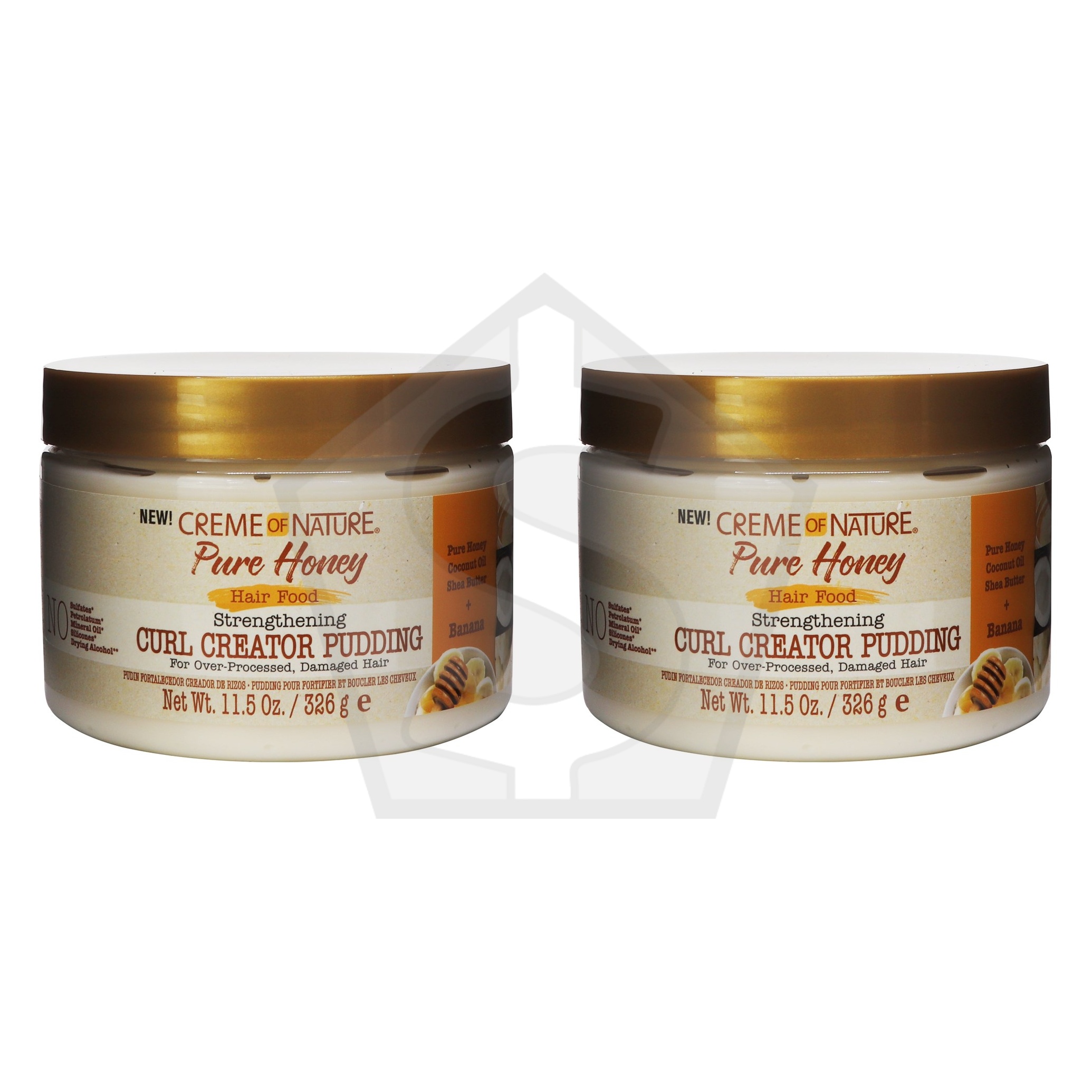 CREME OF NATURE Pure Honey Hair Food Curl Creator Pudding (11.5oz) - Pack of 2
