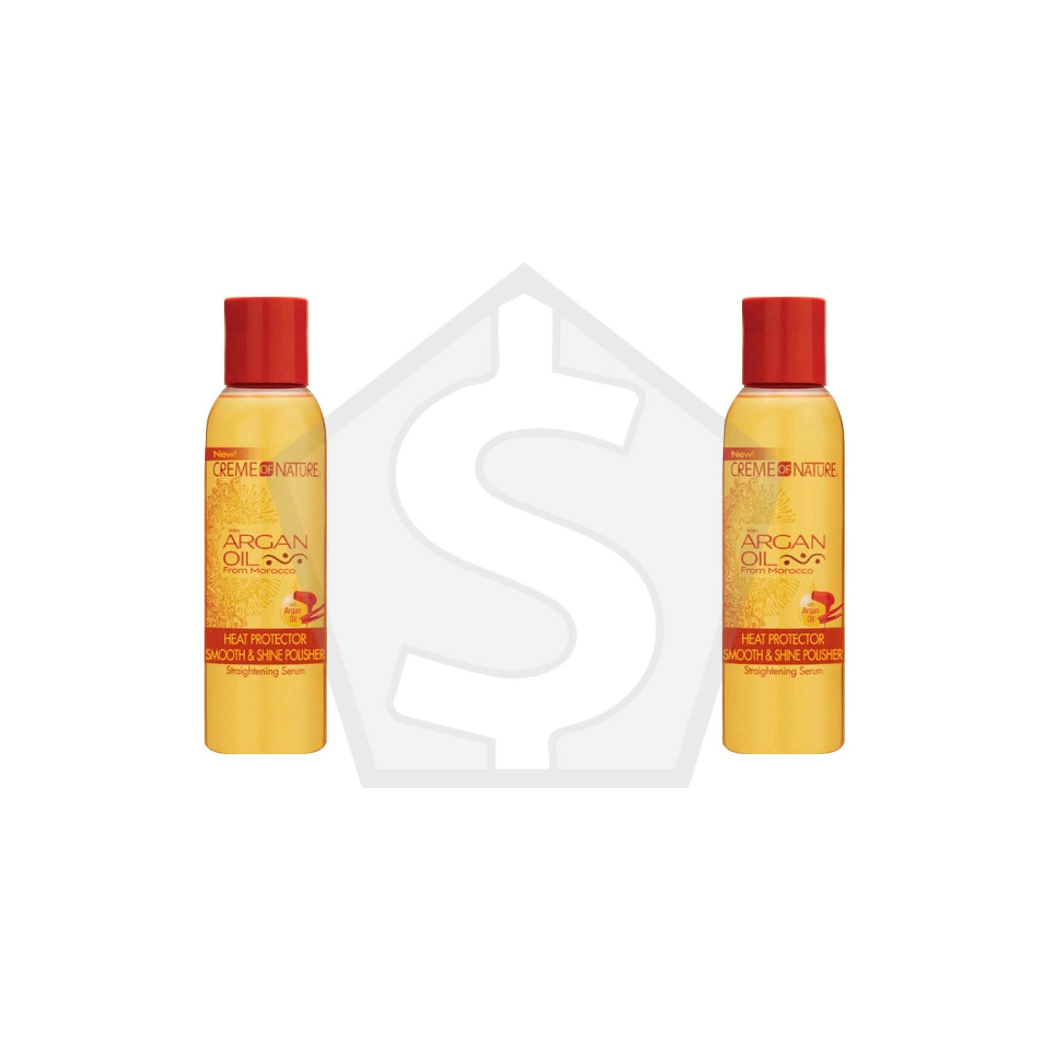 Bundle of 2 - CREME OF NATURE Argan Oil Heat Defense Smooth & Shine Polisher (4oz)