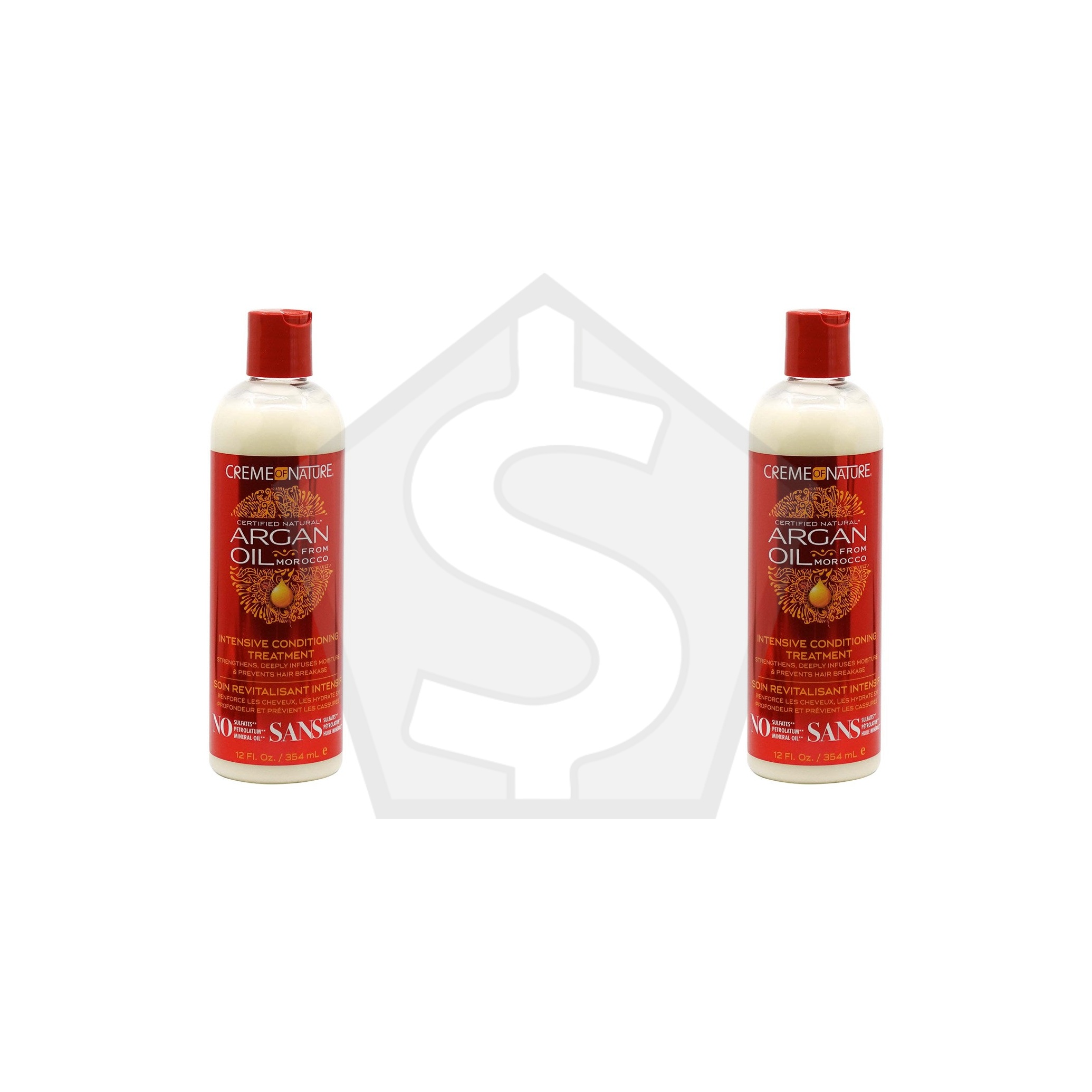 CREME OF NATURE Argan Oil Intensive Conditioning Treatment (12oz) - Pack of 2