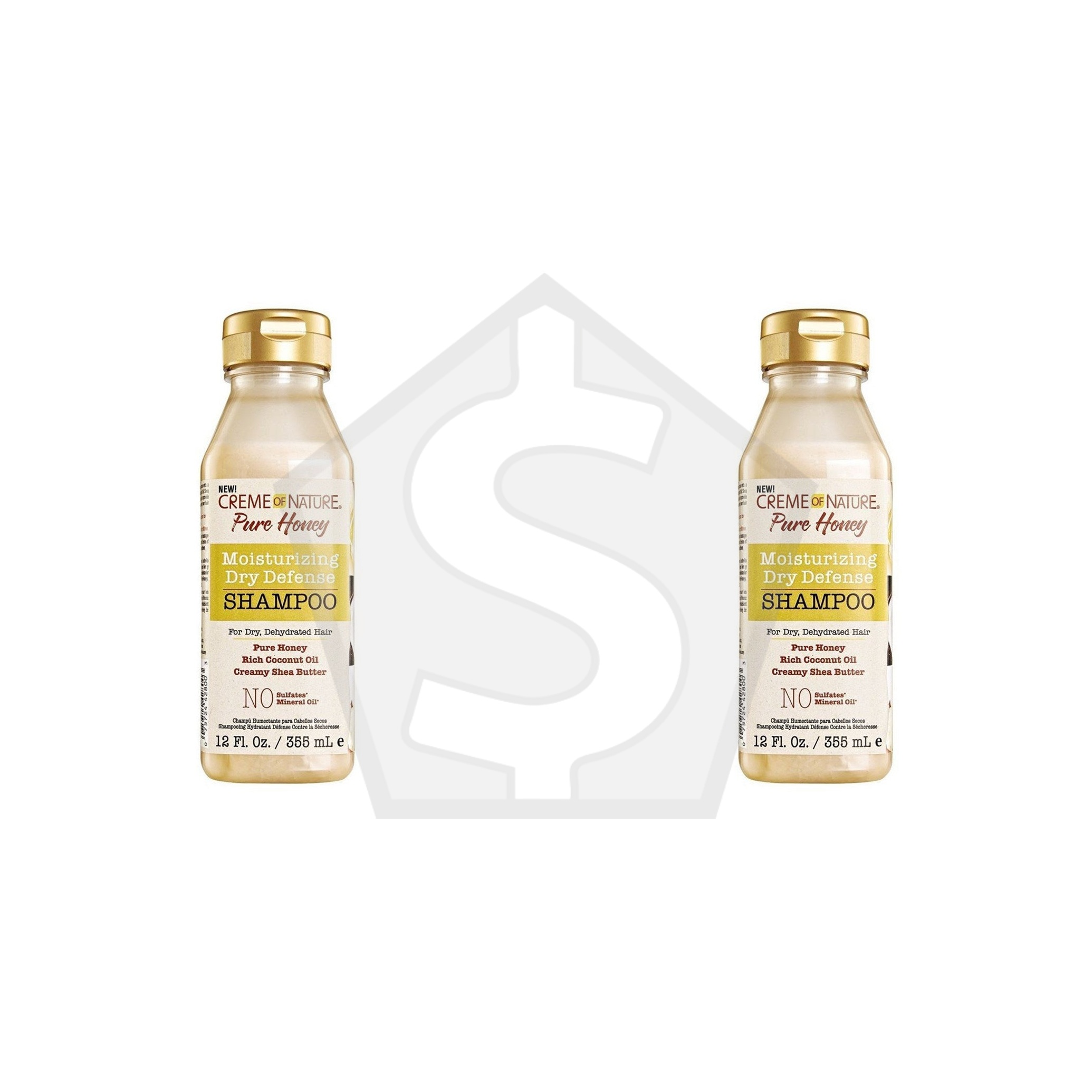 Bundle of 2 - CREME OF NATURE Pure Honey Hydrating Dry Defense Shampoo (12oz)