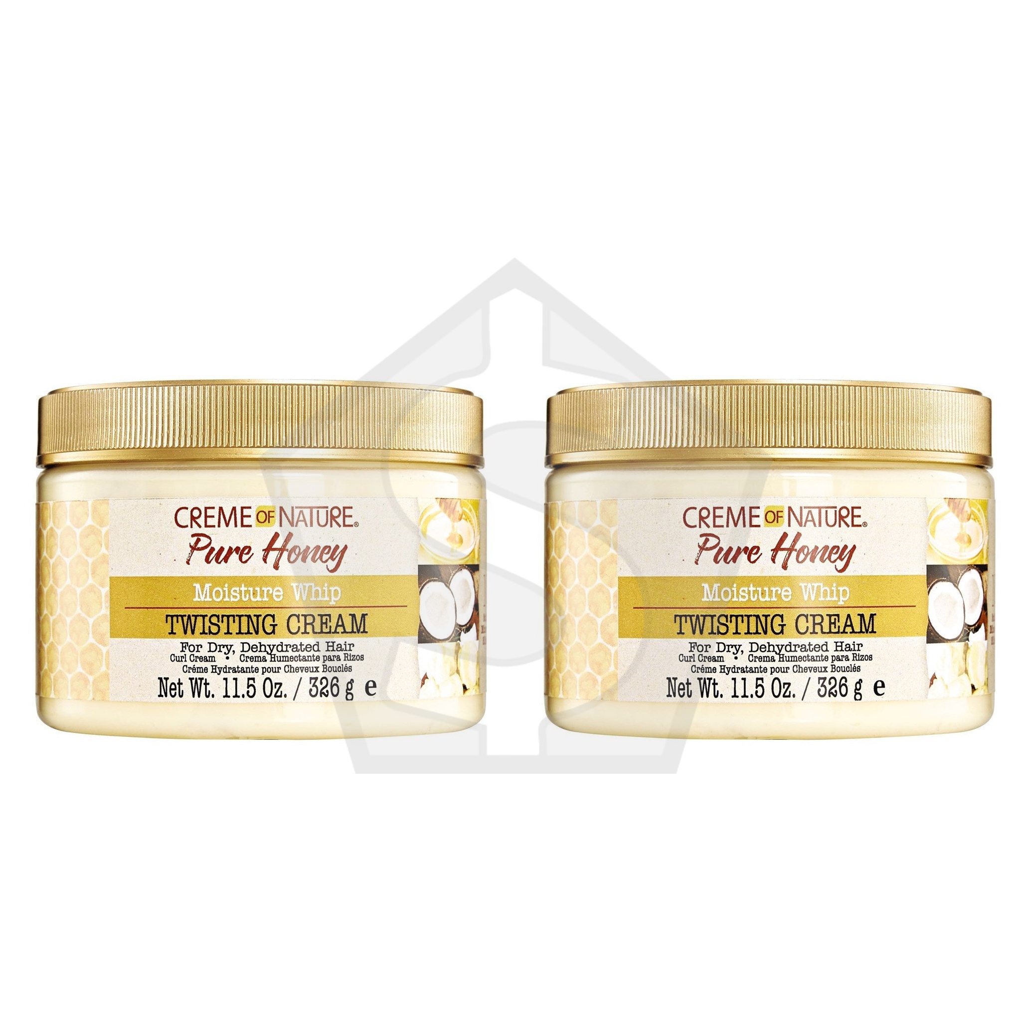 CREME OF NATURE Pure Honey Moisture Whip Twisting Cream (11.5oz) - Pack of 2