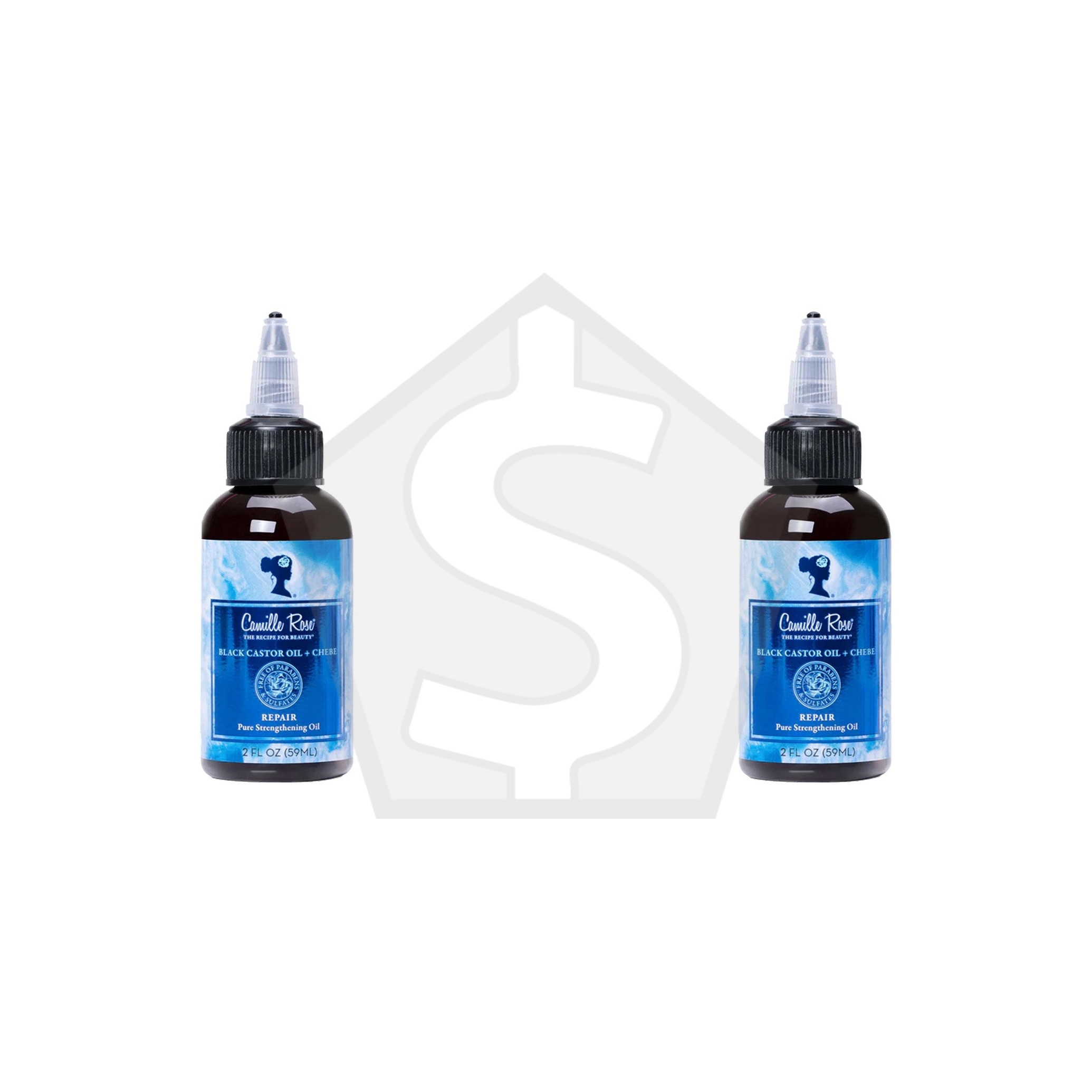 CAMILLE ROSE Black Castor Oil + Chebe Repair Pure Strengthening Oil (2oz) - Pack of 2