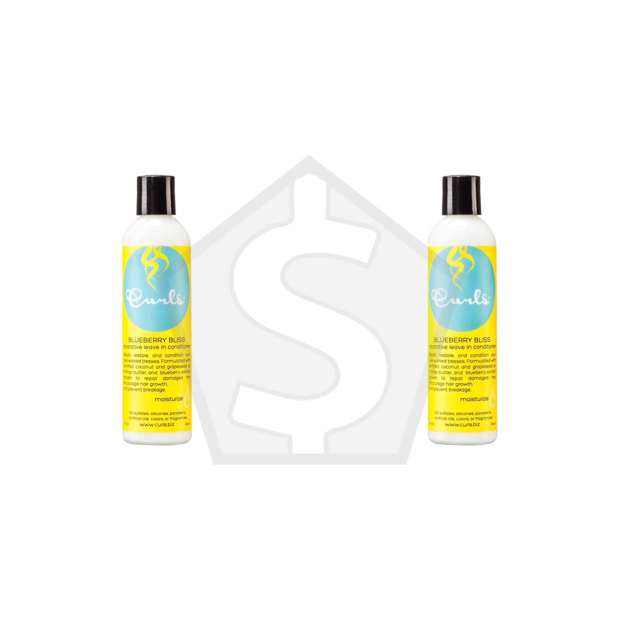 CURLS Blueberry Bliss Reparative Leave in Conditioner (8oz) - Pack of 2