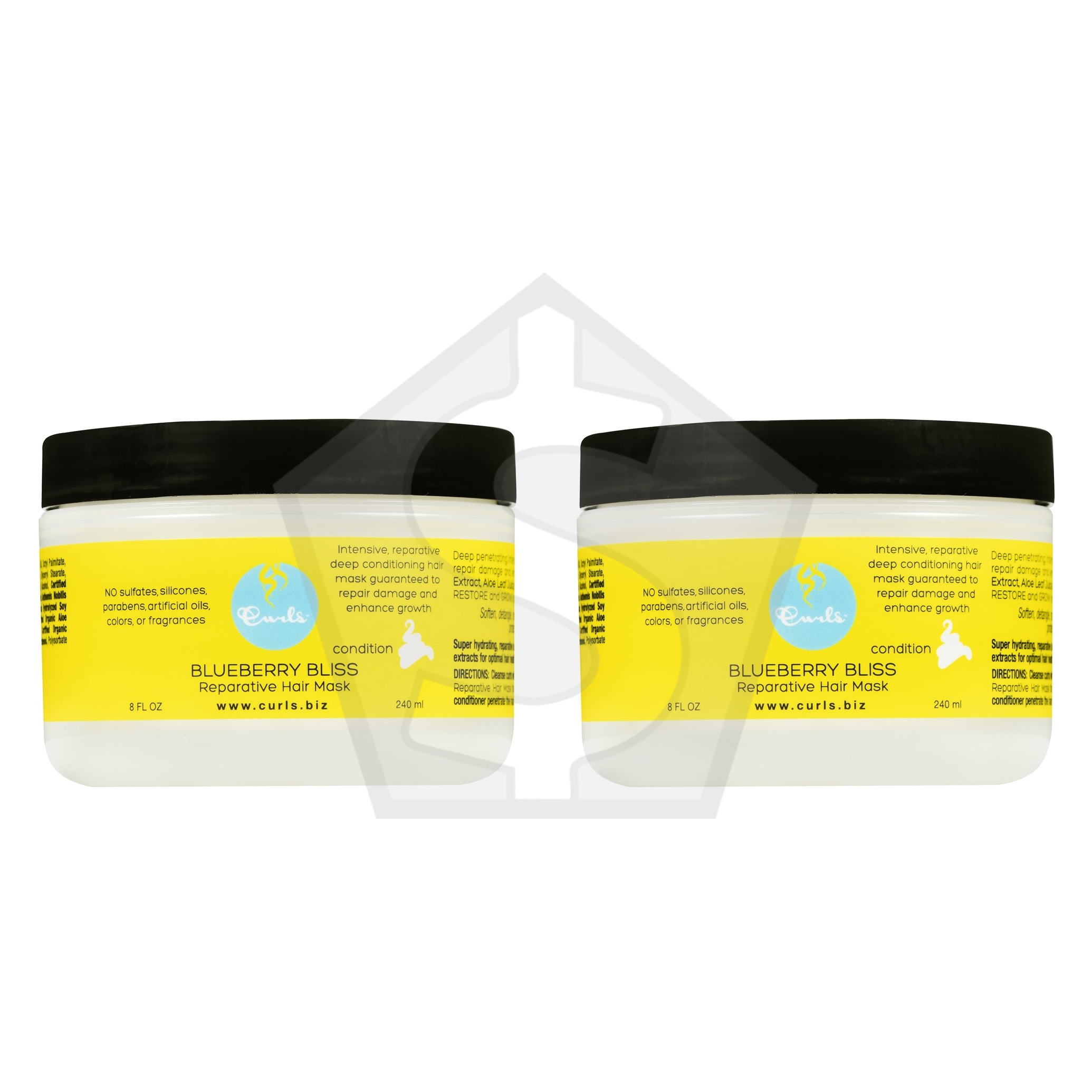 Bundle of 2 - CURLS Blueberry Bliss Reparative Hair Mask (8oz)