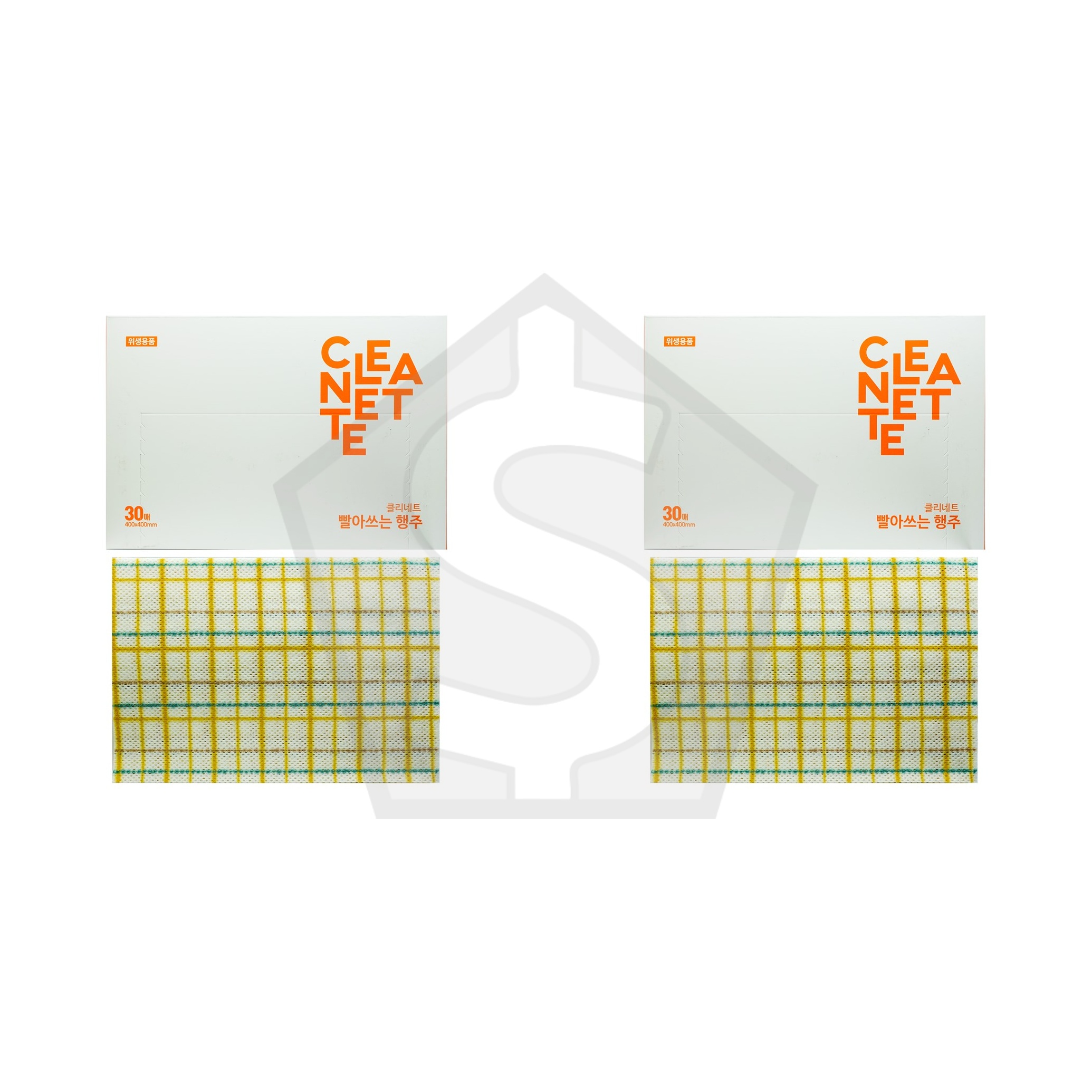 Bundle of 2 - CLEANETTE Washable, Reusable and Biodegradable Cleaning Towel (30sheets) - Orange