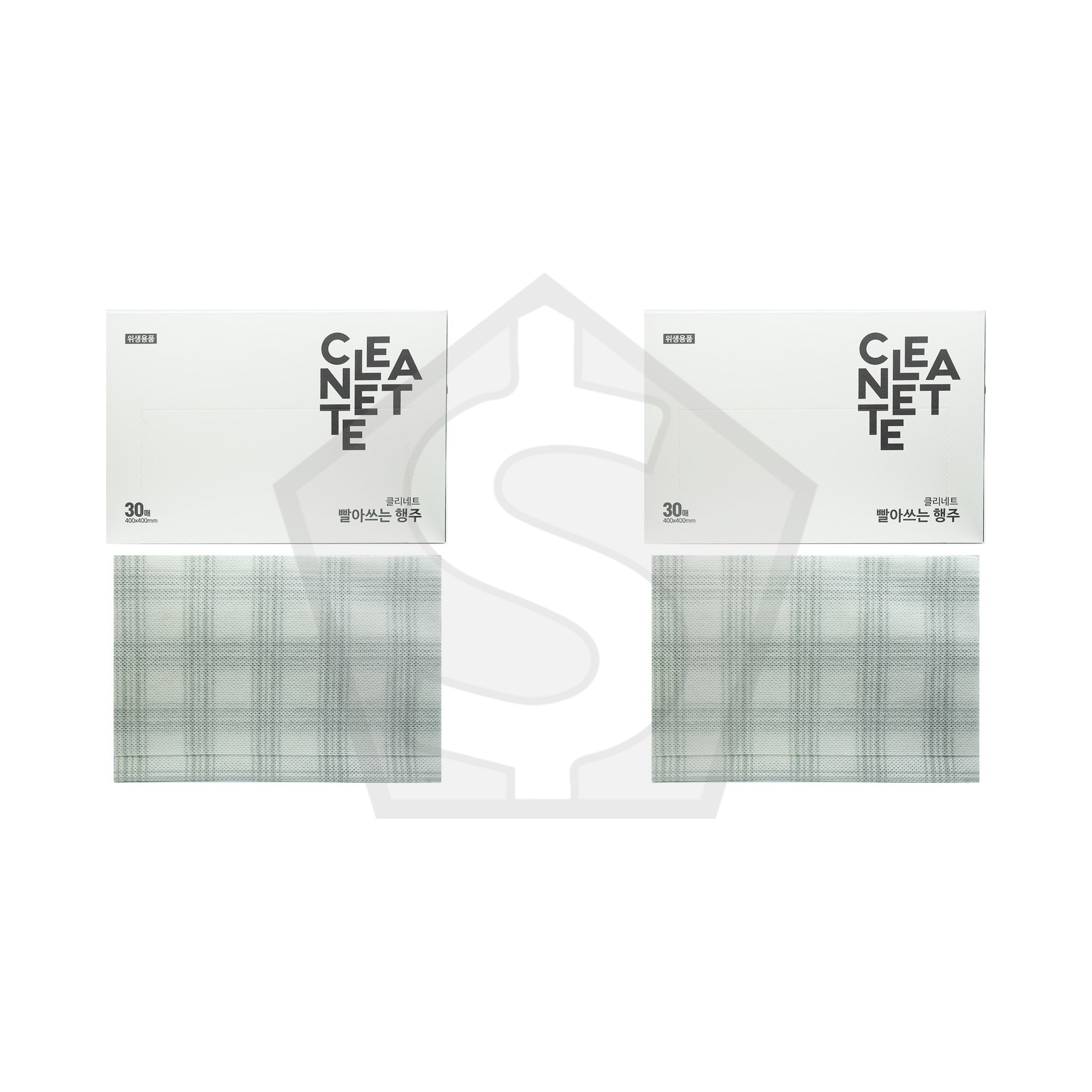 Bundle of 2 - CLEANETTE Washable, Reusable and Biodegradable Cleaning Towel (30sheets) - Grey