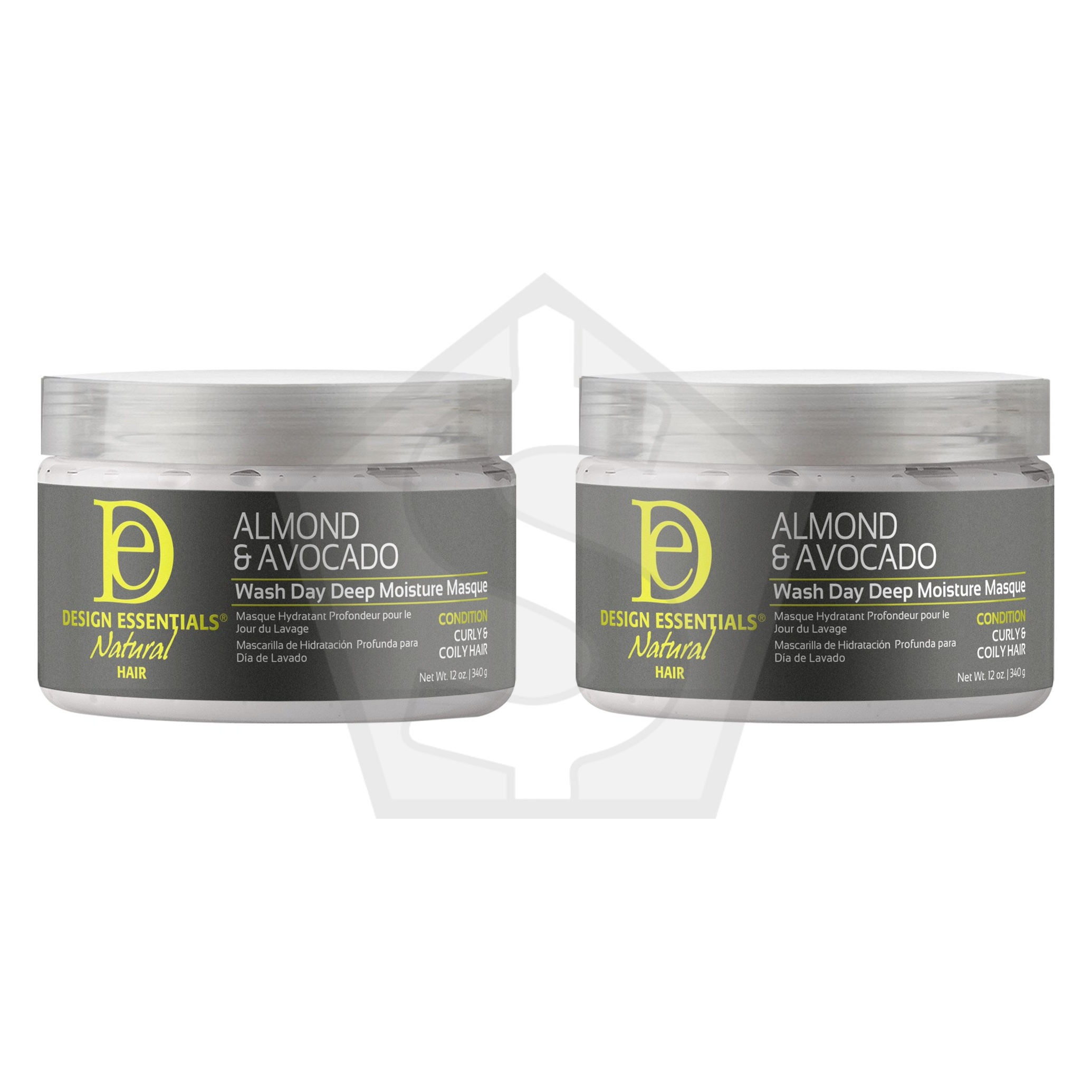 DESIGN ESSENTIALS Almond & Avocado Wash Day Deep Moisture Masque (12oz) - Pack of 2
