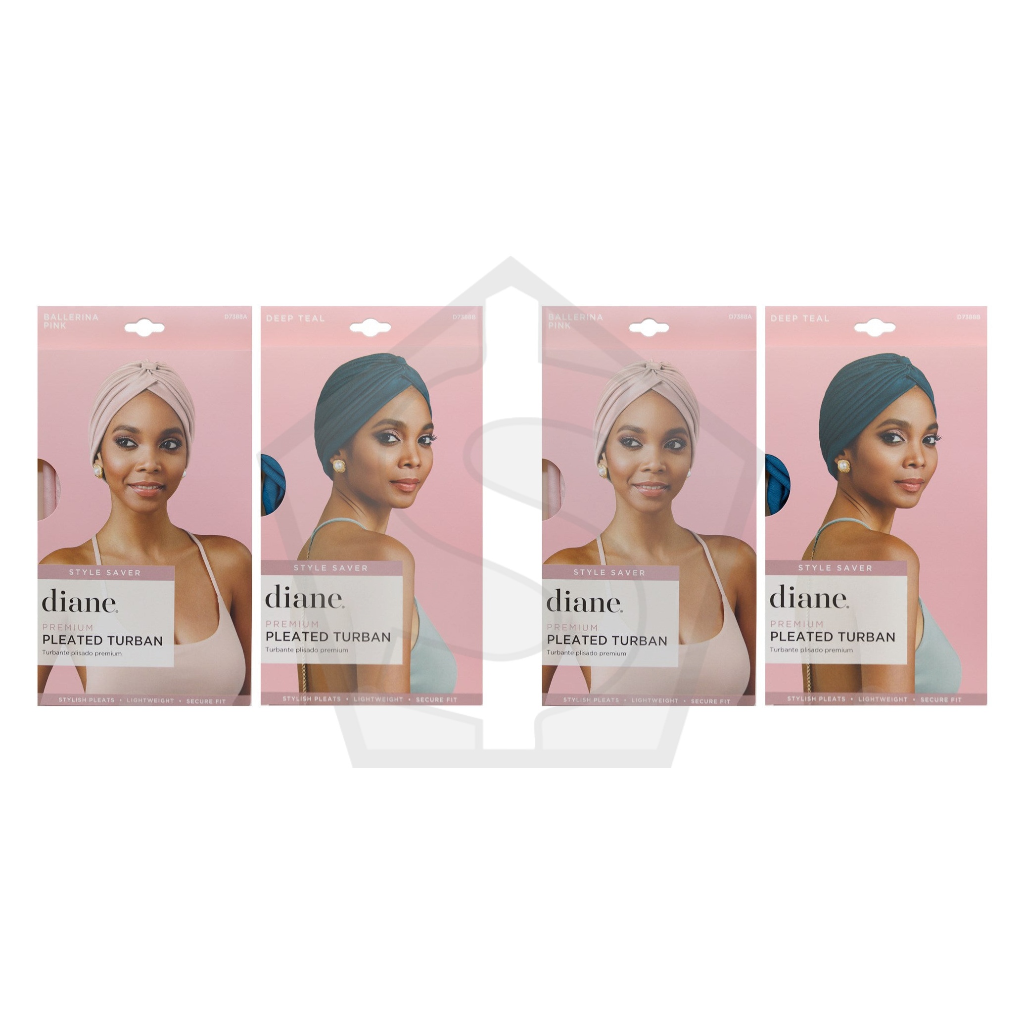 Bundle of 2 - DIANE Premium Pleated Turban - Assorted