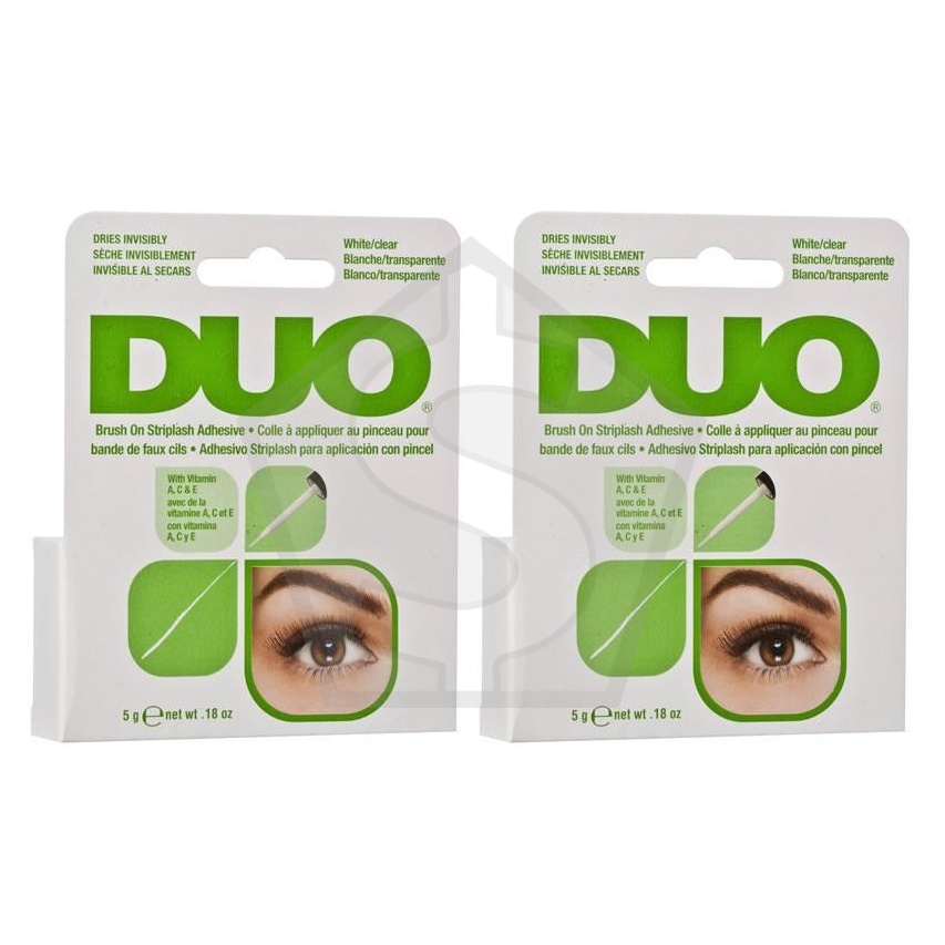 DUO Brush On Strip Lash Adhesive [Clear] (0.18oz) - Pack of 2