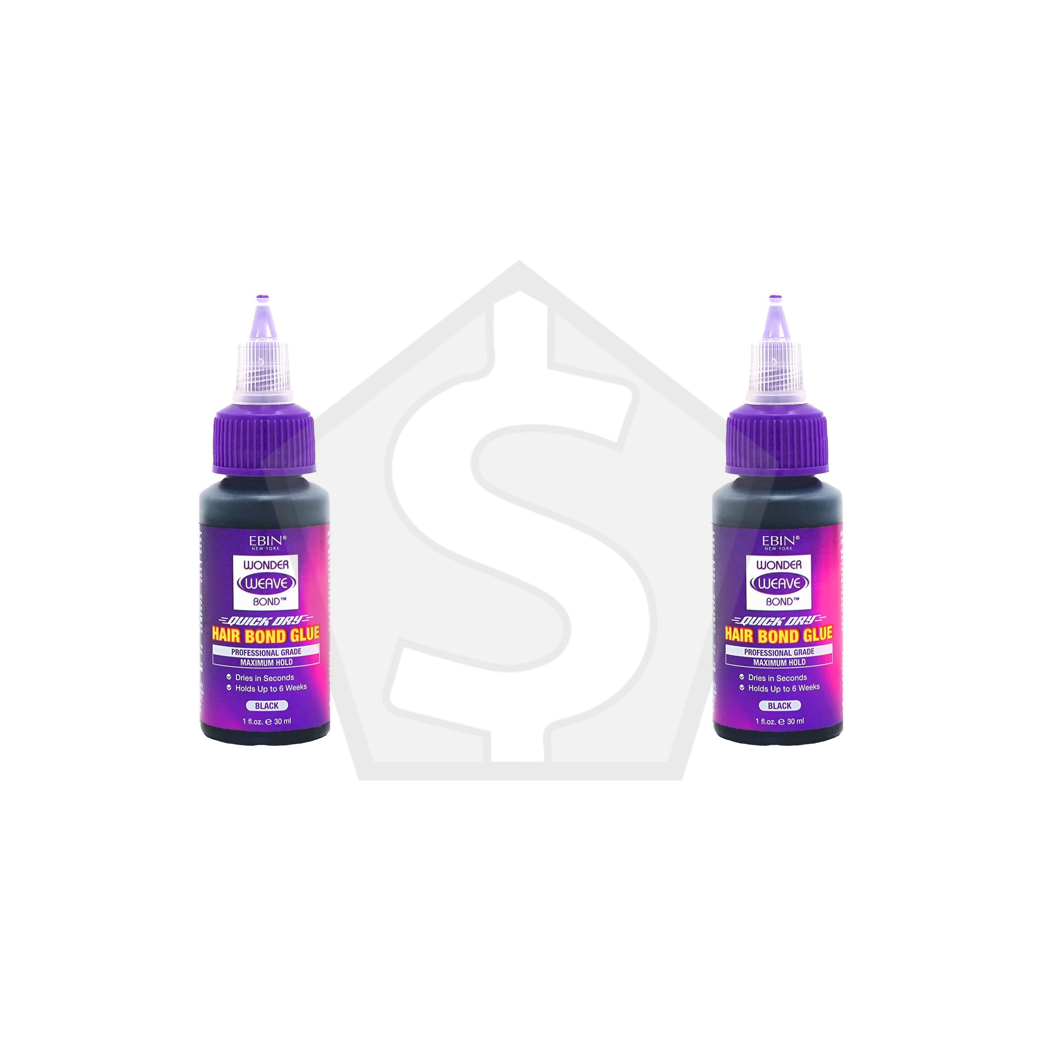 EBIN Wonder Weave Bond Hair Bond Glue [Black] - 1oz - Pack of 2