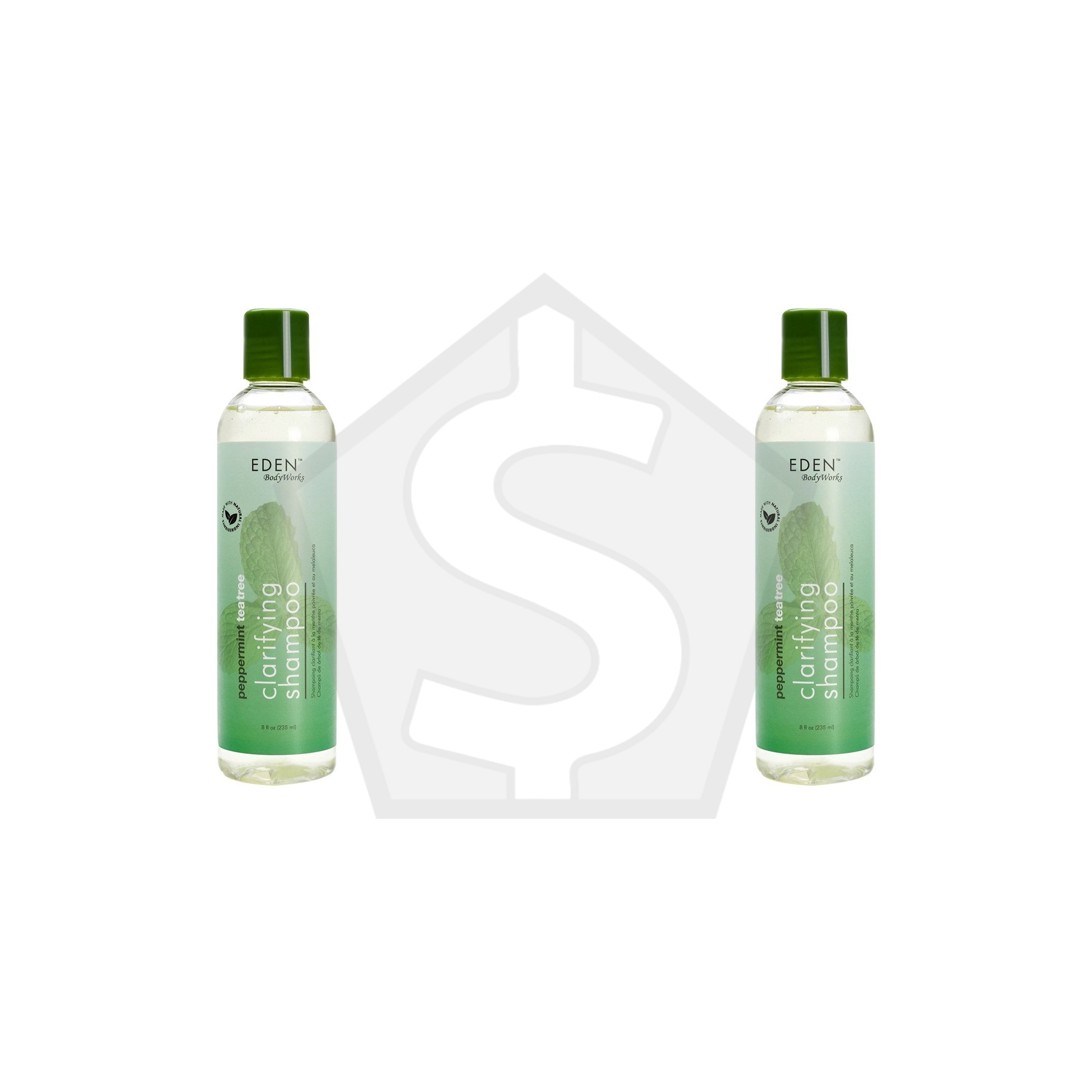 EDEN BODYWORKS Peppermint Tea Tree Shampoo (8oz) - Pack of 2