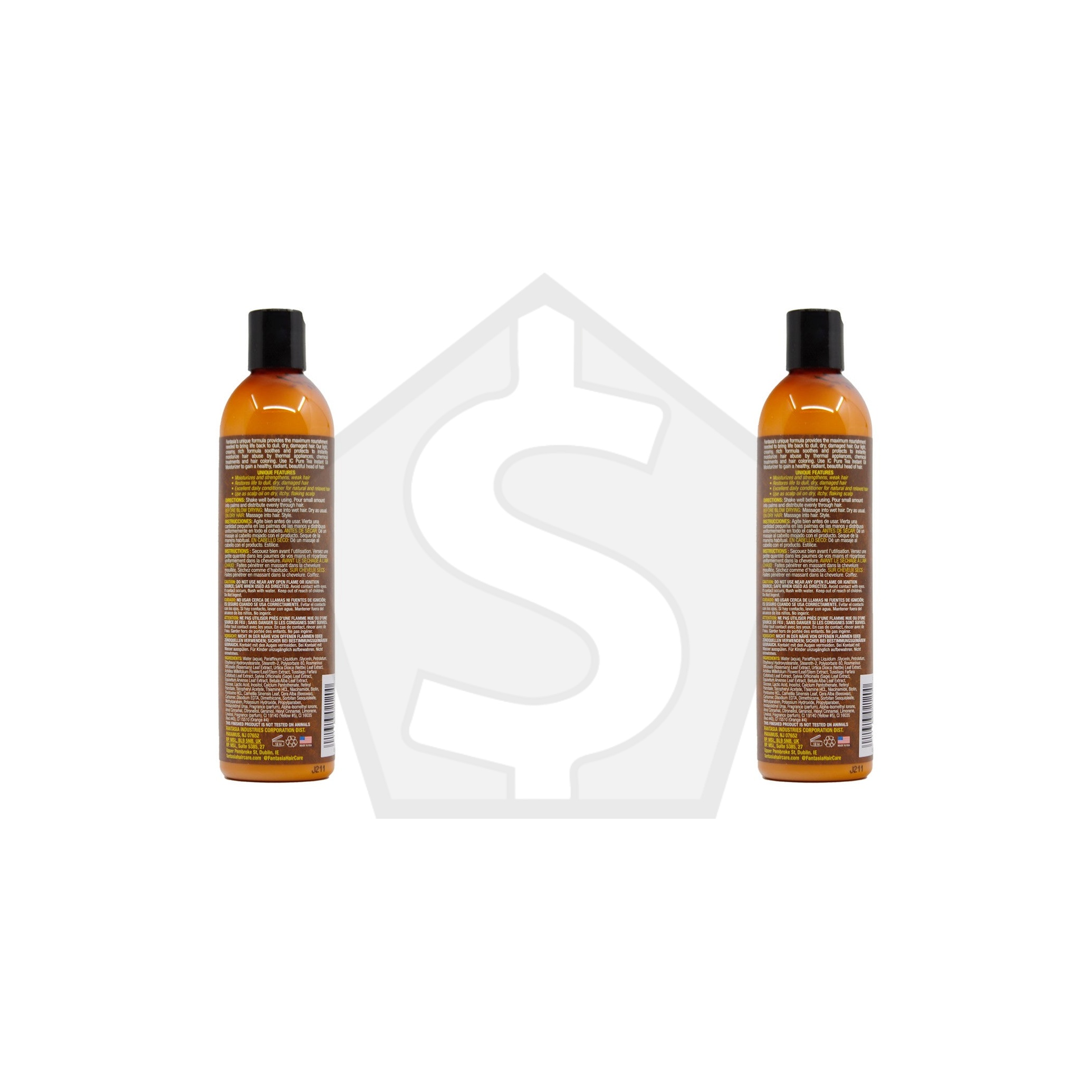 Bundle of 2 - FANTASIA IC Pure Tea Instant Oil Moisturizer Hair Lotion - 12oz (Bonus size of 10oz)