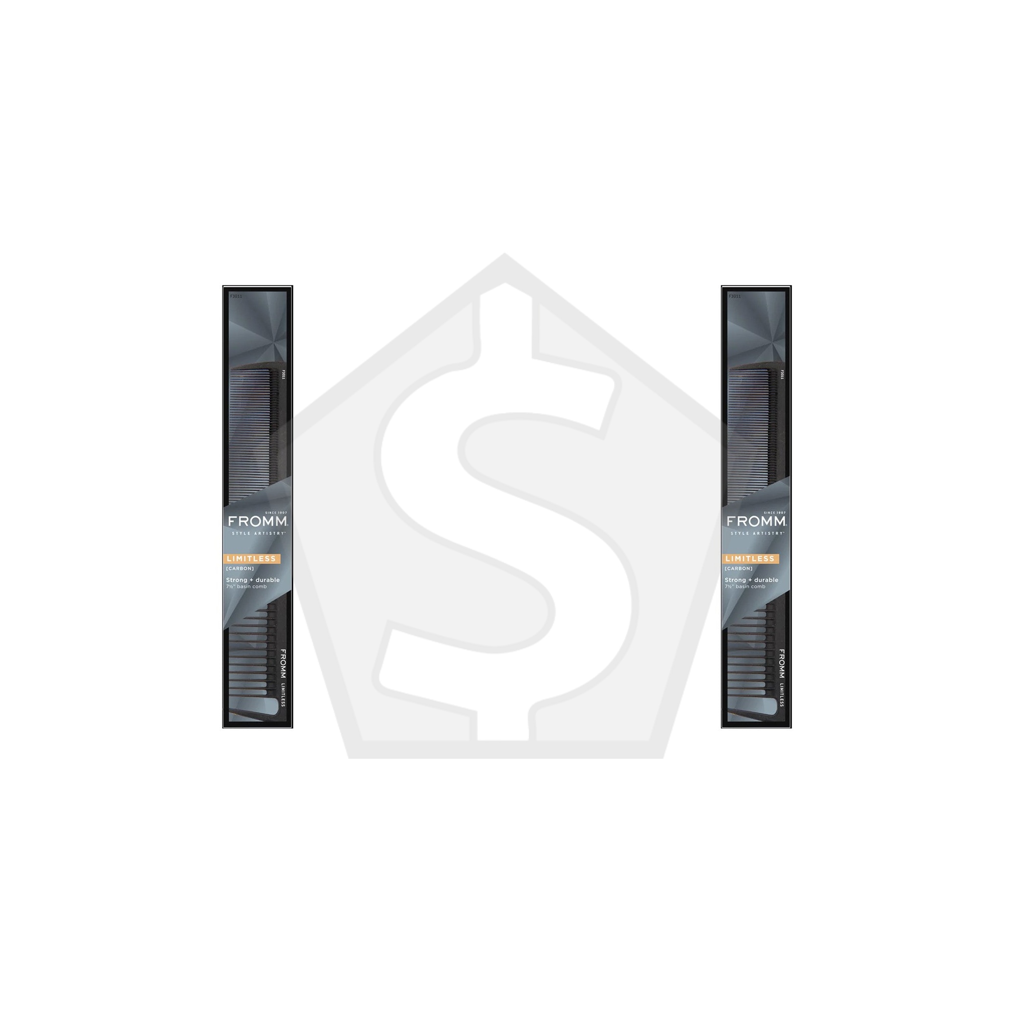 Bundle of 2 - FROMM Limitless Carbon Comb - 7 1/2'' Basin Comb