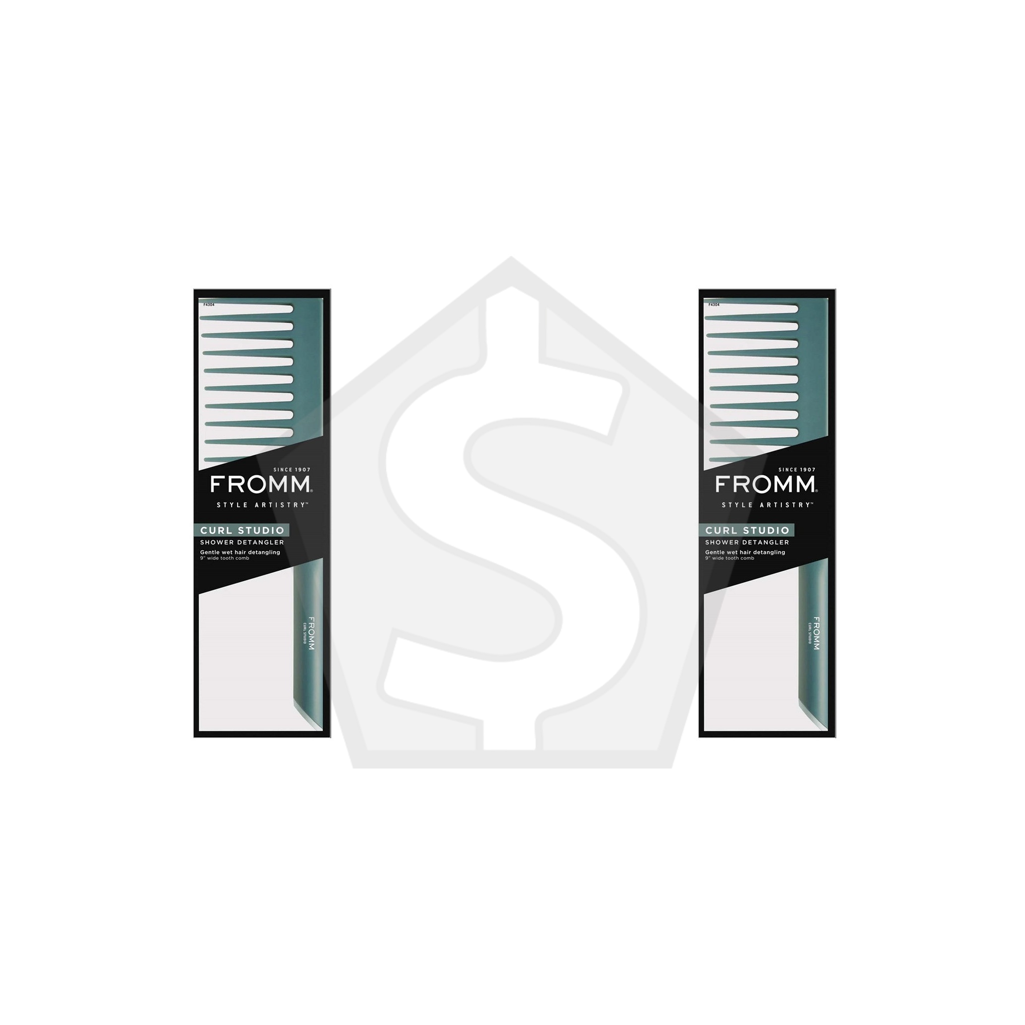 Bundle of 2 - FROMM Shower Detangler Wide Tooth Comb (9")