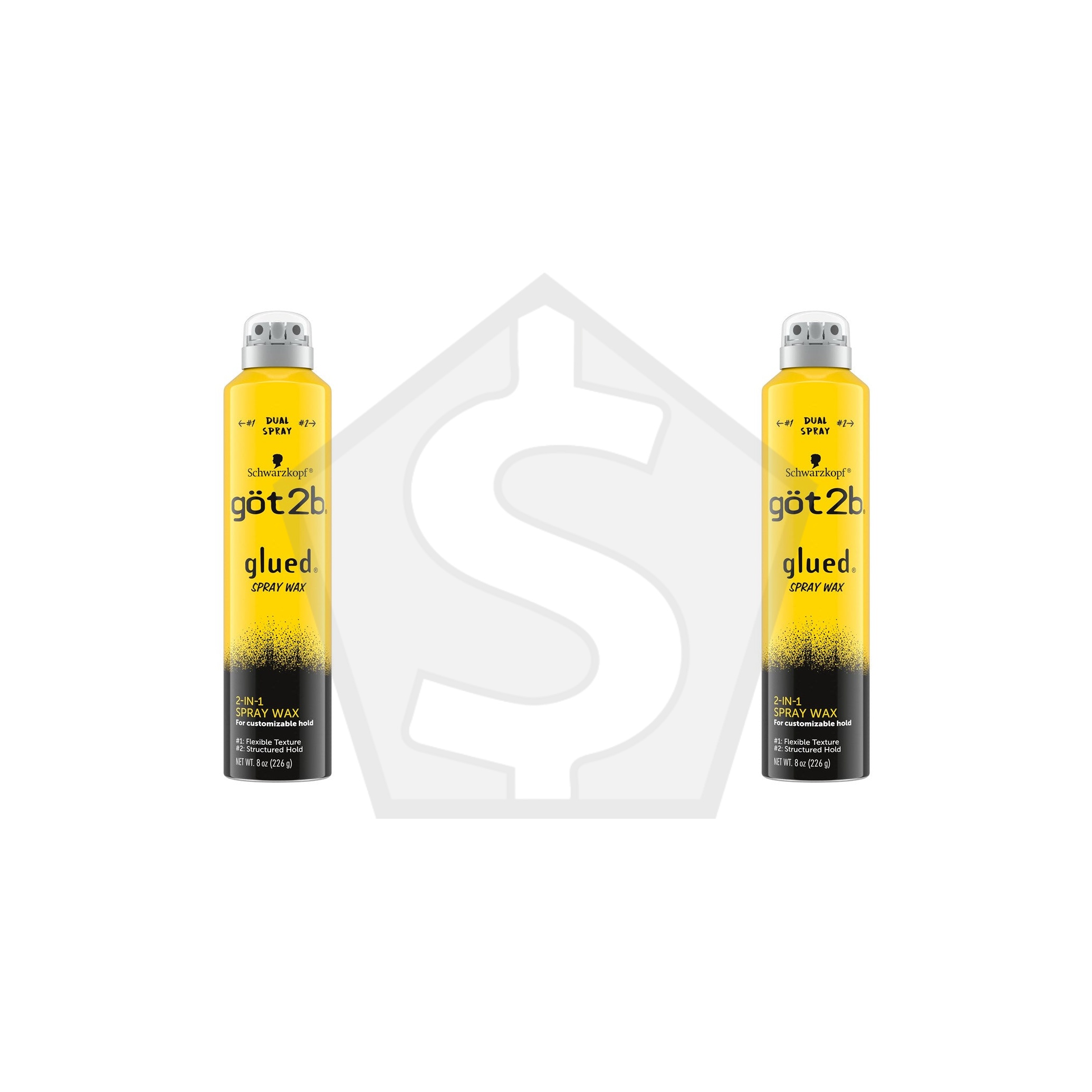 Bundle of 2 - GOT2B Glued Spray Wax [2-in-1 Spray] (8oz)