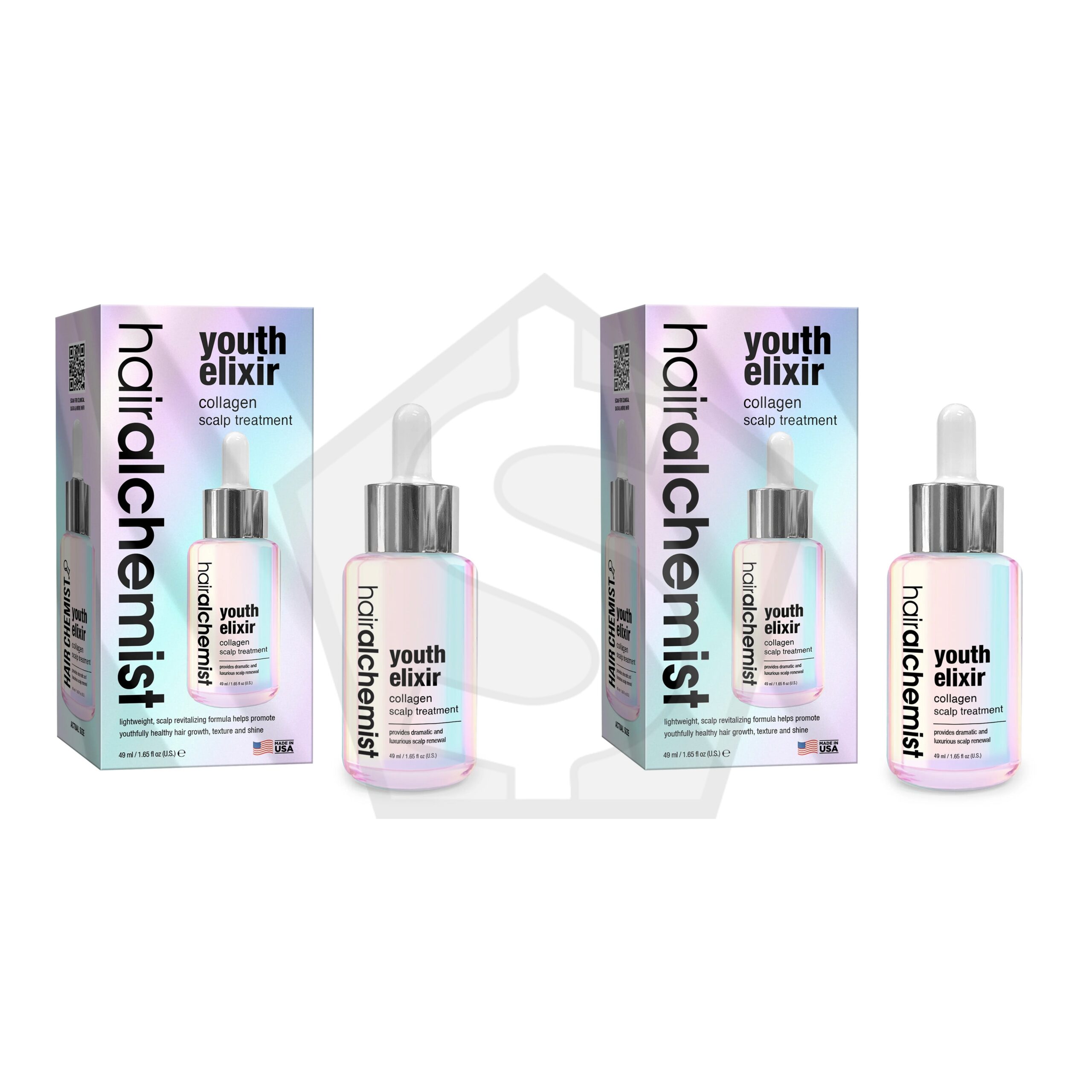 Bundle of 2 - HAIR CHEMIST LIMITED Youth Elixer Collagen Scalp Treatment (1.65oz)