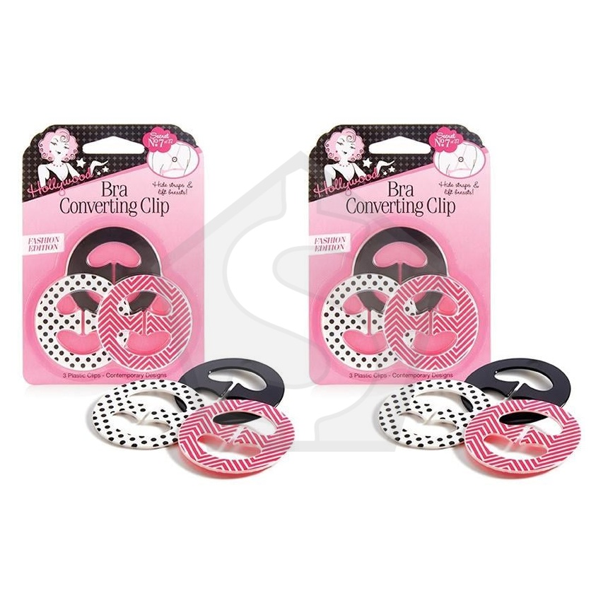HOLLYWOOD FASHION SECRETS 3pcs Bra Converting Clip - Pack of 2