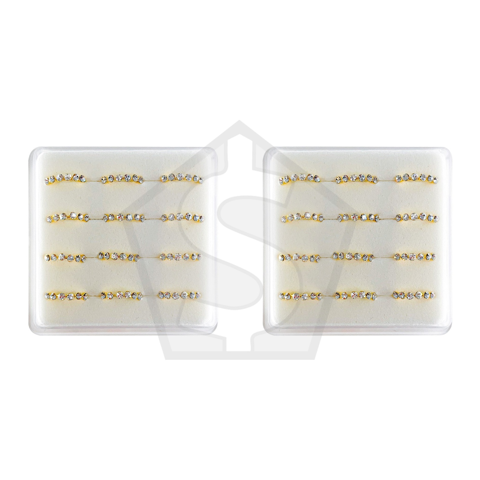 INTERVISION 925 Stering Silver Nose Stud - Gold / NP18008-14 - Pack of 2