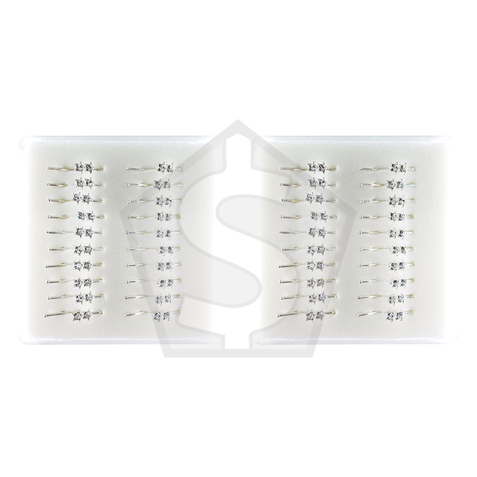 Bundle of 2 - INTERVISION 925 Stering Silver Nose Stud - Silver / NP19009-7