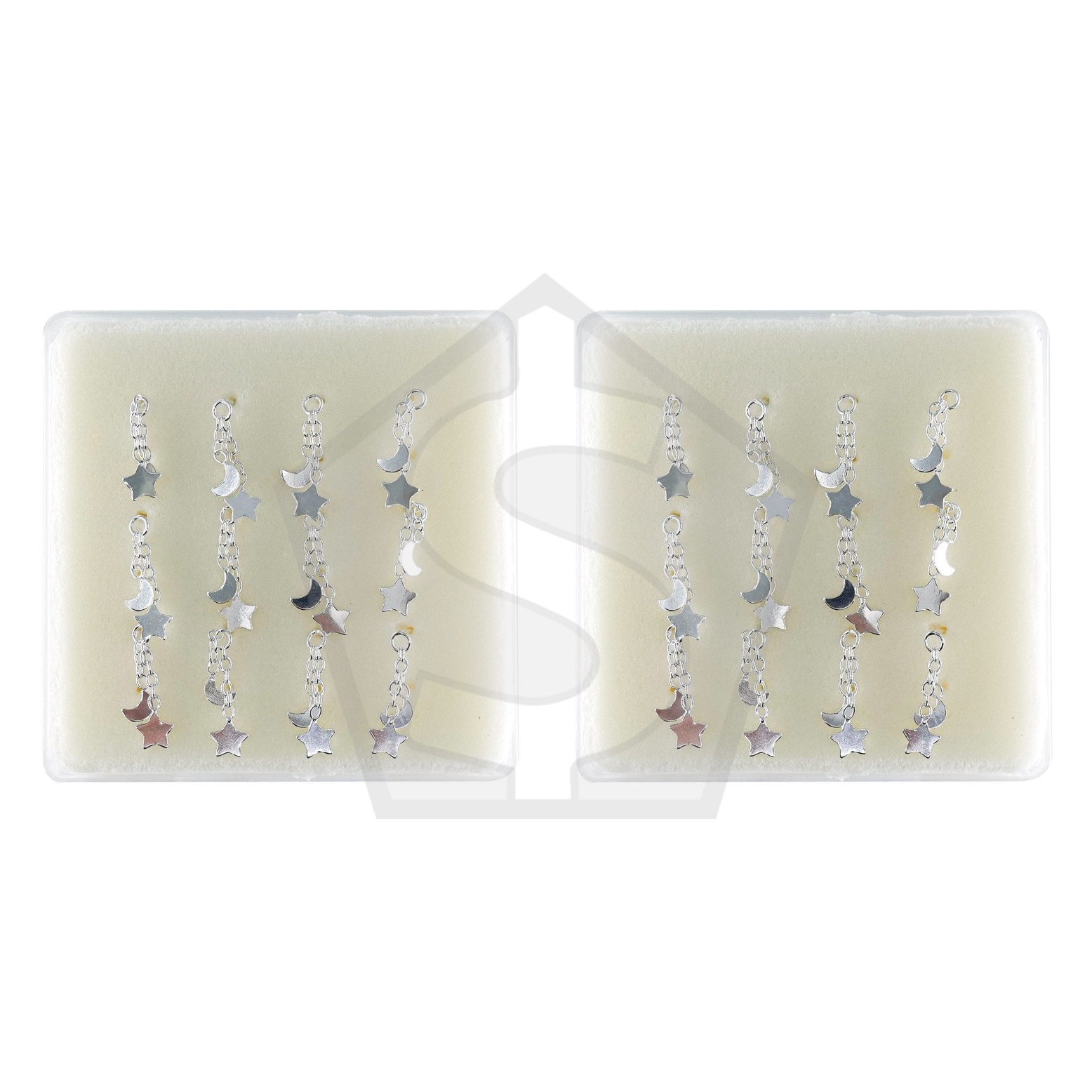 Bundle of 2 - INTERVISION 925 Stering Silver Nose Stud - Silver / NP18008-4