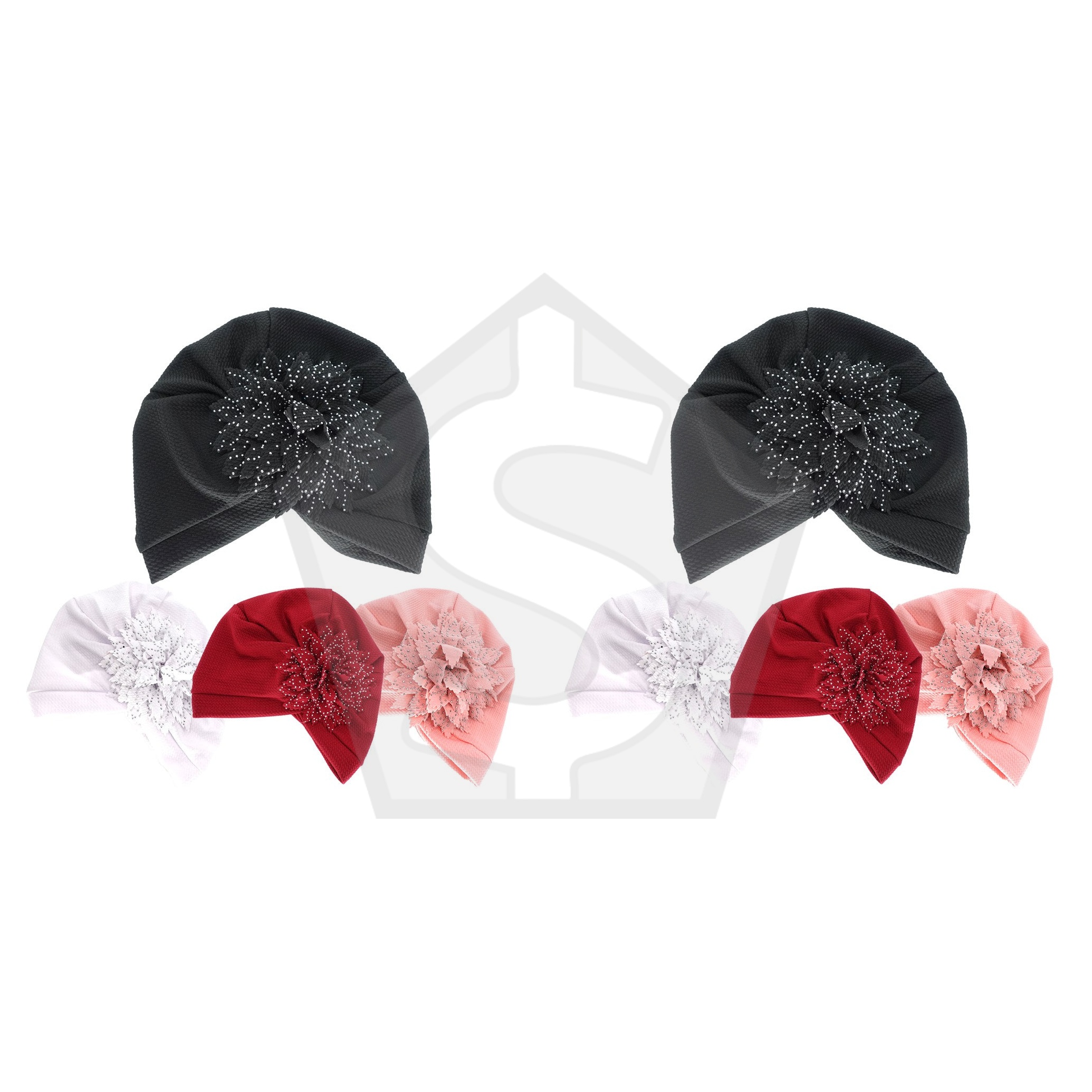 INTERVISION Fashion Turban Head Wrap 60068 #Cubic - Pack of 2