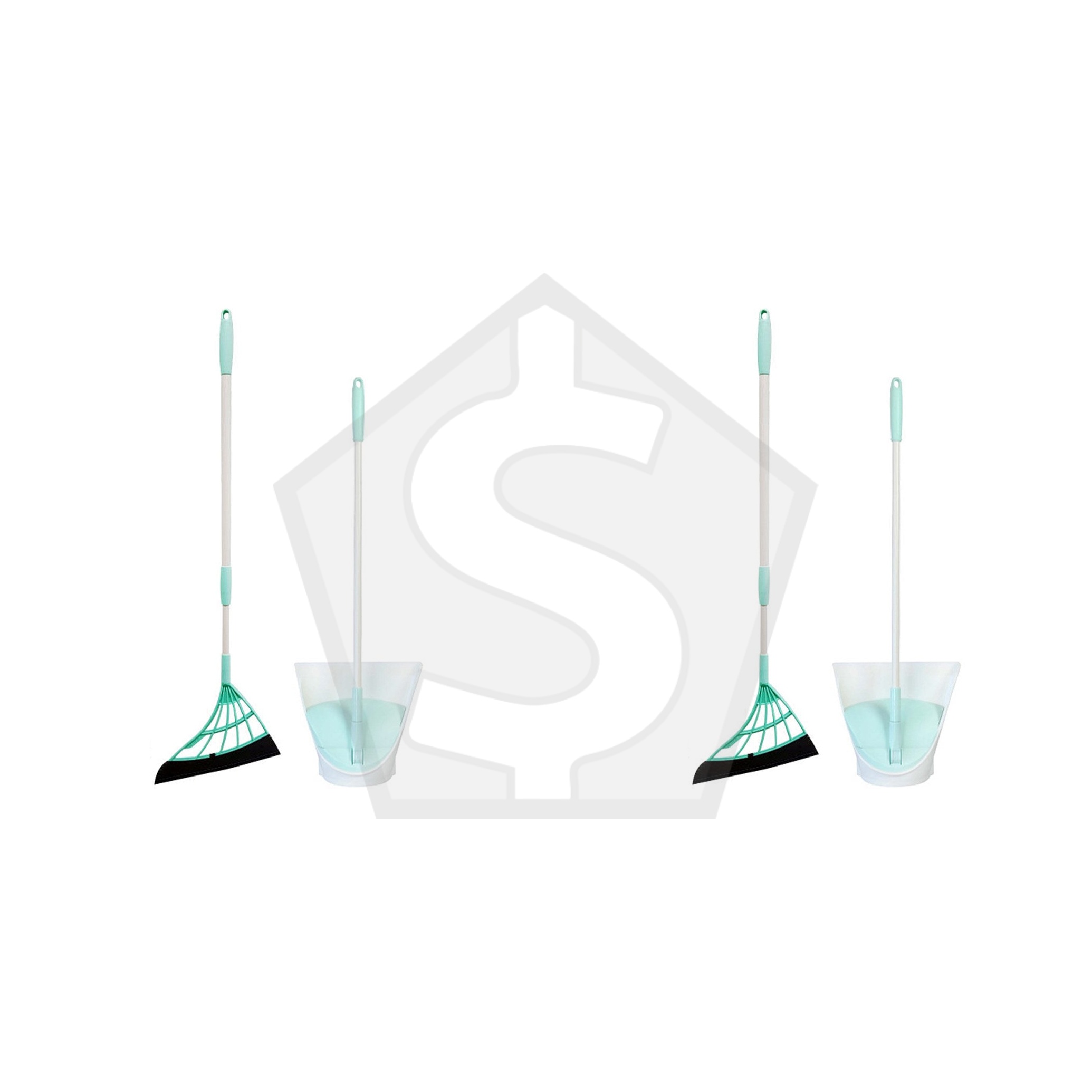 3JALBI Broom and Dust Pan Combo - Mint - Pack of 2