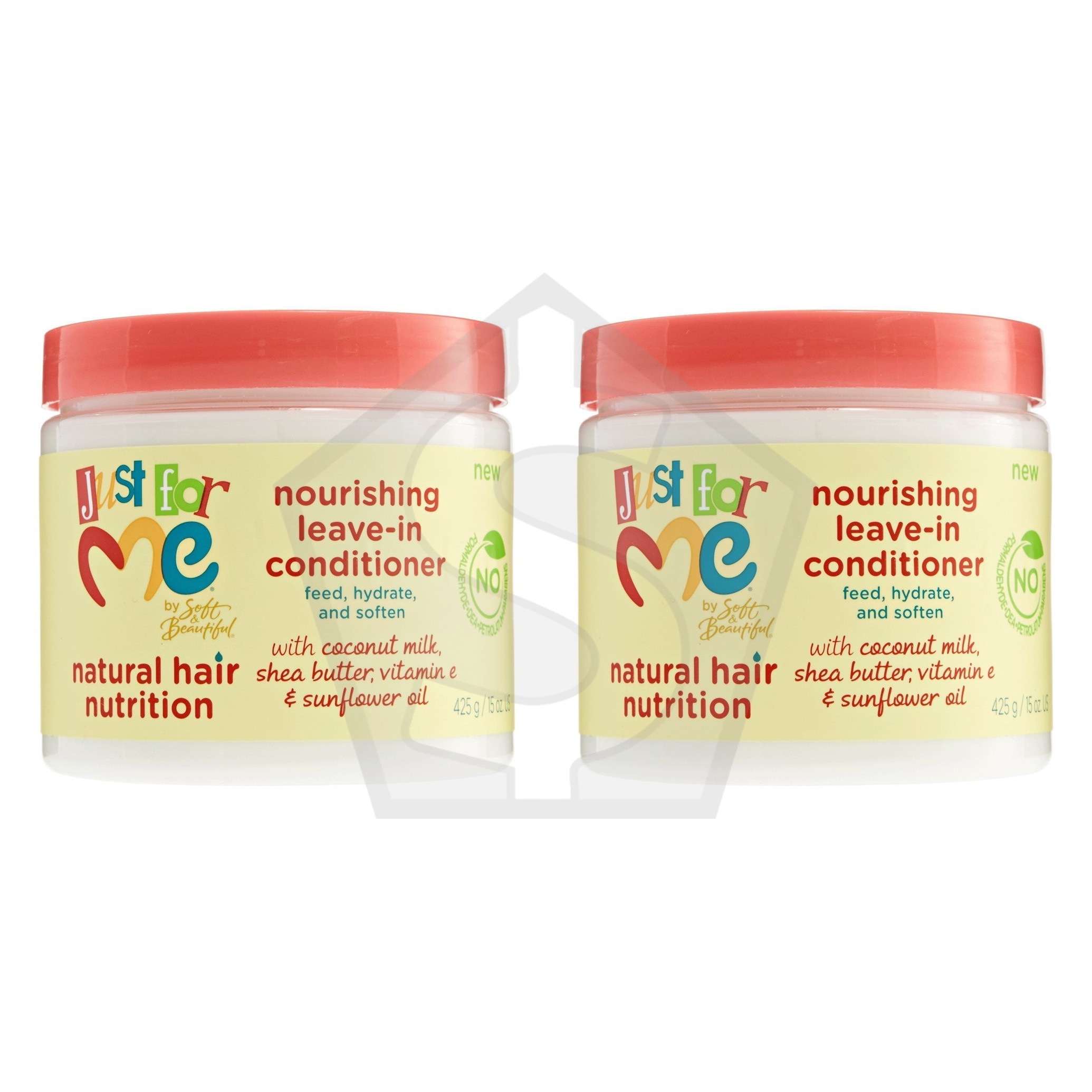 Bundle of 2 - JUST FOR ME Natural Hair Nutrition Nourishing Leave-In Conditioner (16oz)