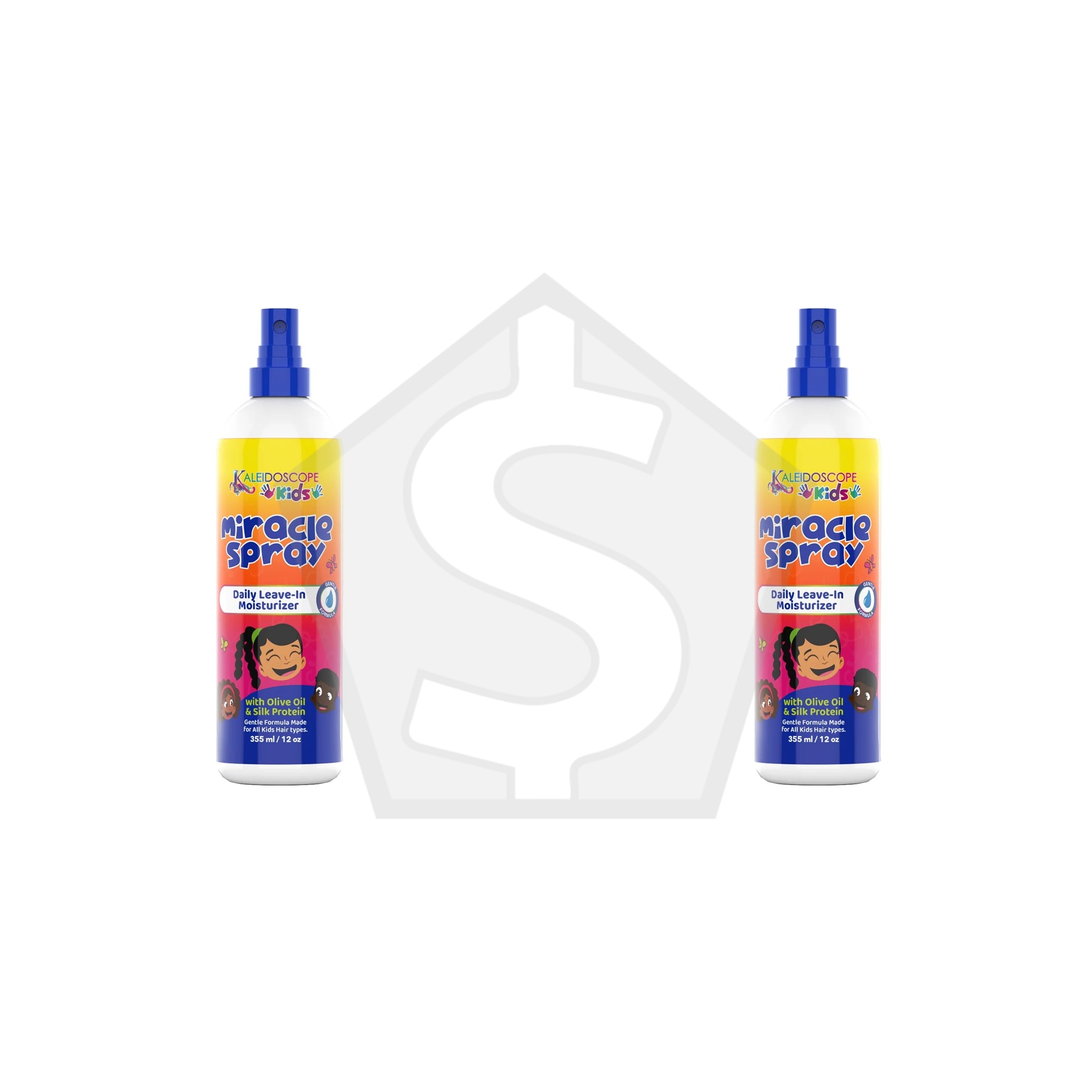 Bundle of 2 - KALEIDOSCOPE Kids Miracle Spray Leave in Conditioner (12oz)