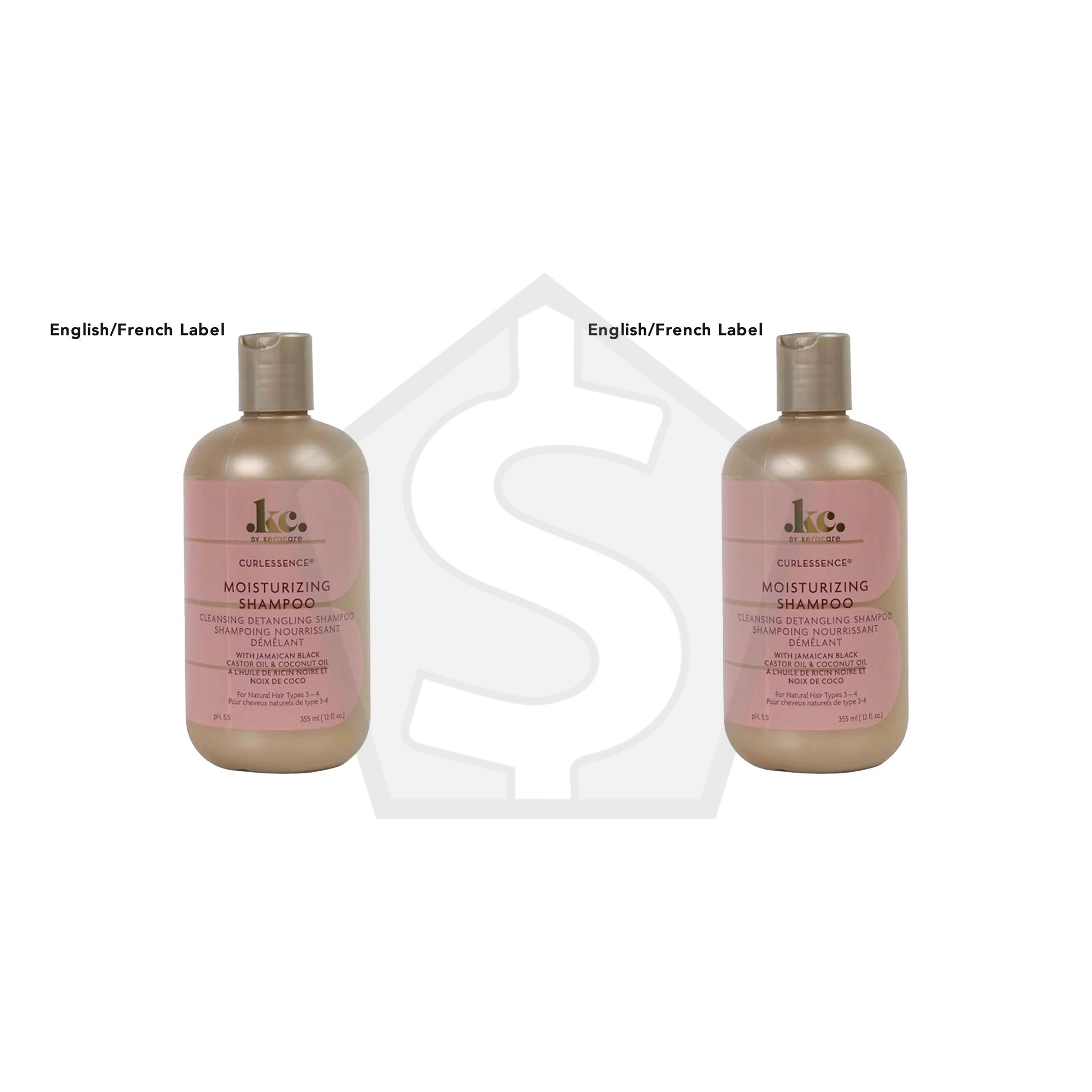 Bundle of 2 - KC BY KERACARE CURLESSENCE Moisturizing Shampoo (12oz) - EN/FR