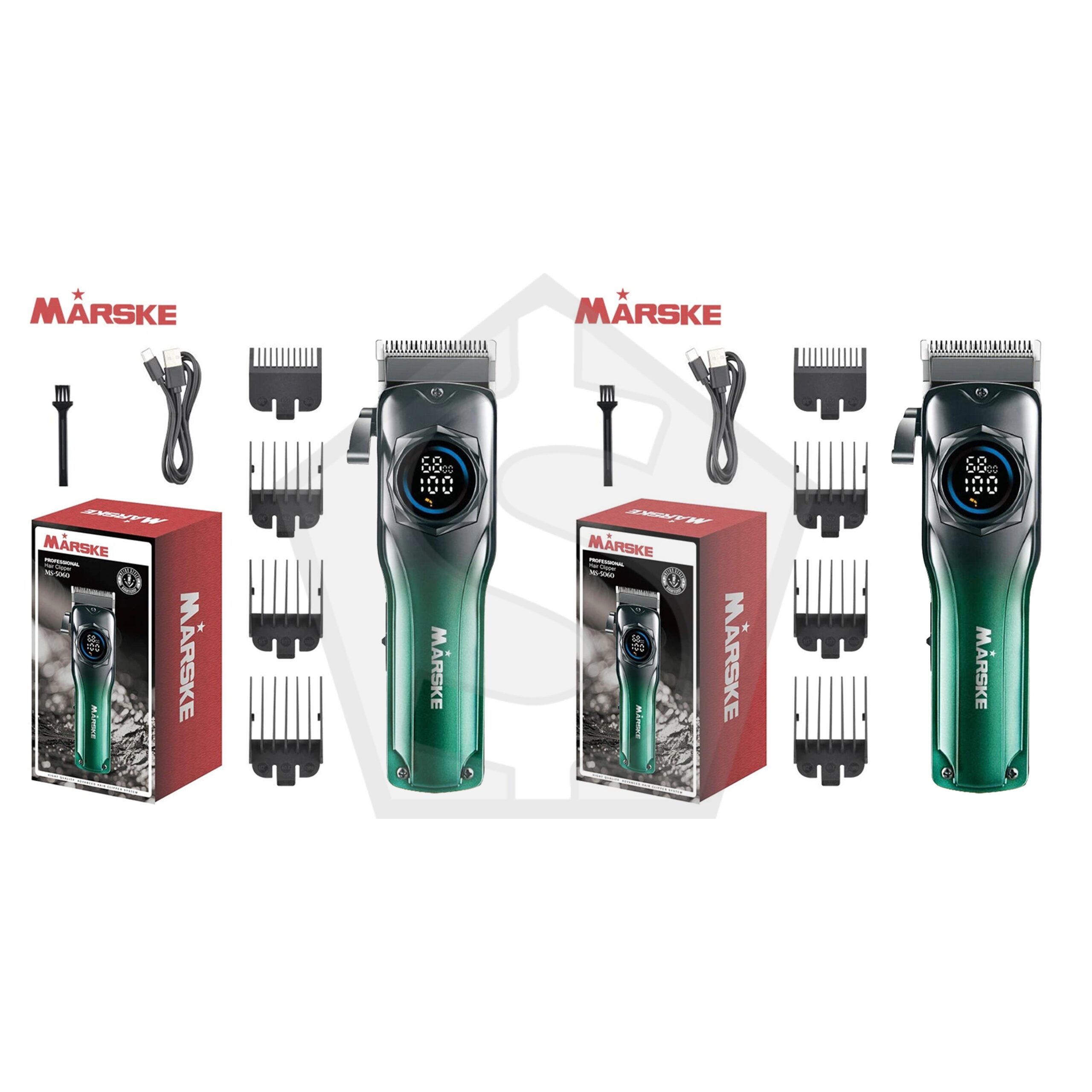 Bundle of 2 - MARSKE Professional Wireless Clipper - Green
