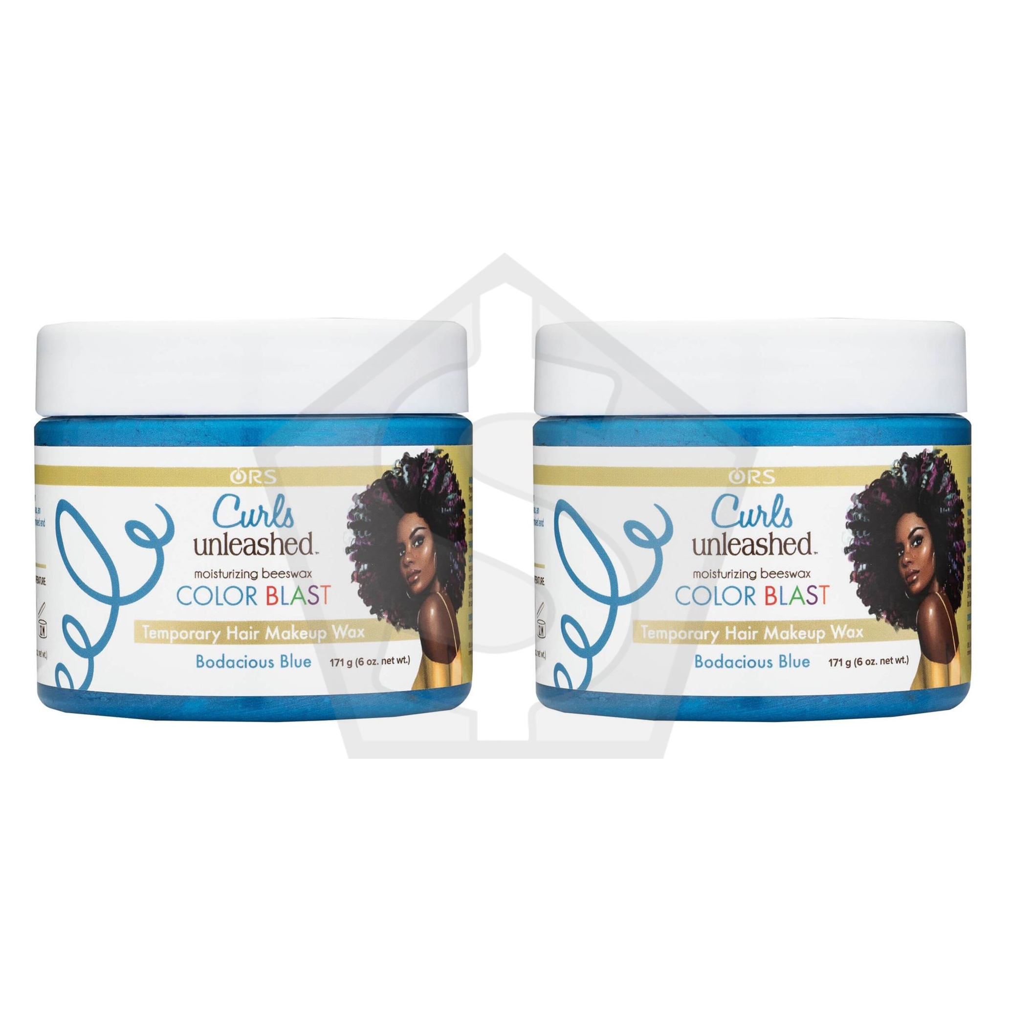 Bundle of 2 - ORS Curls Unleashed Color Blast Temporary Hair Makeup Wax (6oz) - Bodacious Blue