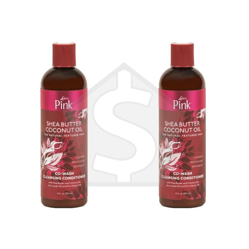 Bundle of 2 - PINK Shea Butter Coconut Oil Detangling Co-Wash Cleansing Conditioner (12oz)