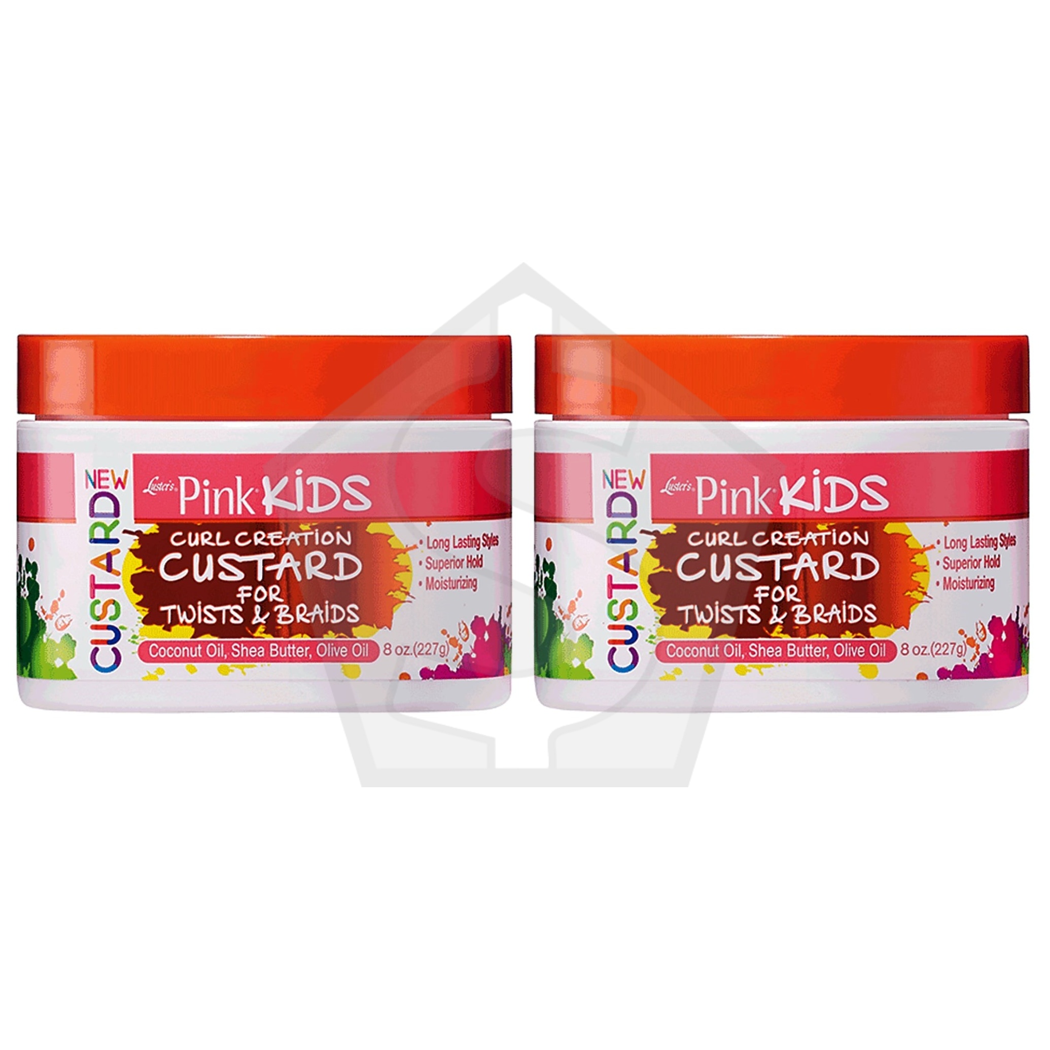 Bundle of 2 - PINK Kids Curl Creation Custard for Twists & Braids (8oz)