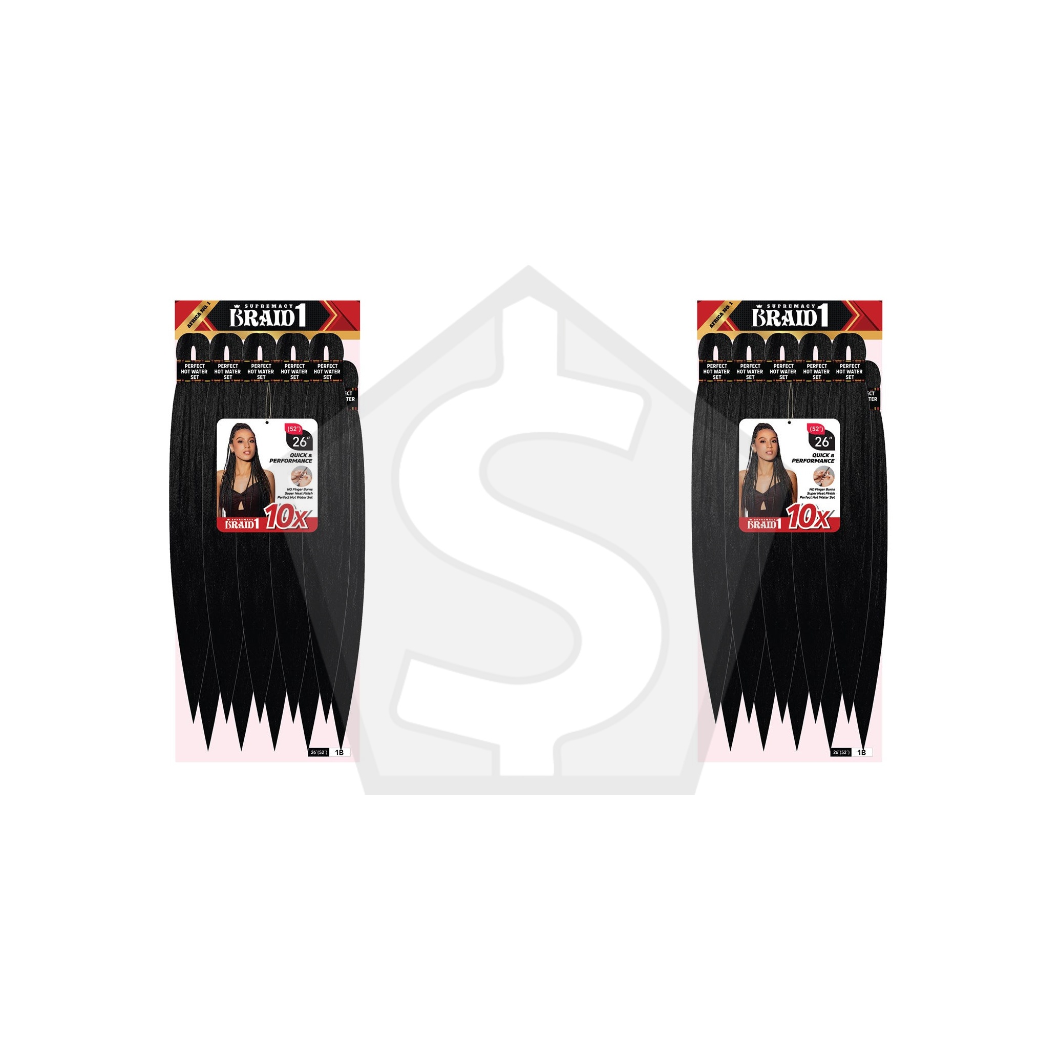 SUPREMACY BRAID1 10X Pre-Stretched Braid (26inch) - 1B - Pack of 2