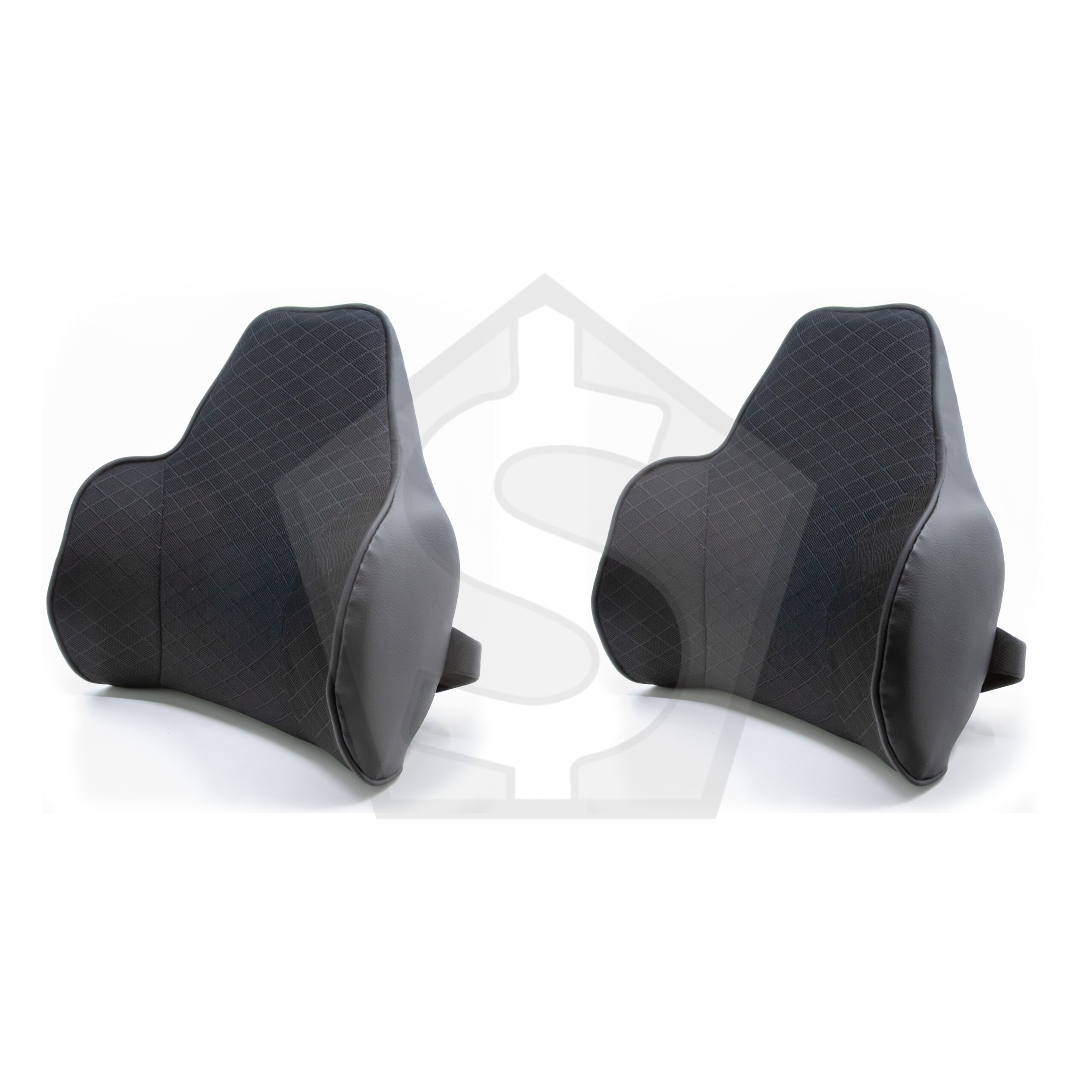 Intervision Premium Memory Foam Neck Support Cushion - Black - Pack of 2