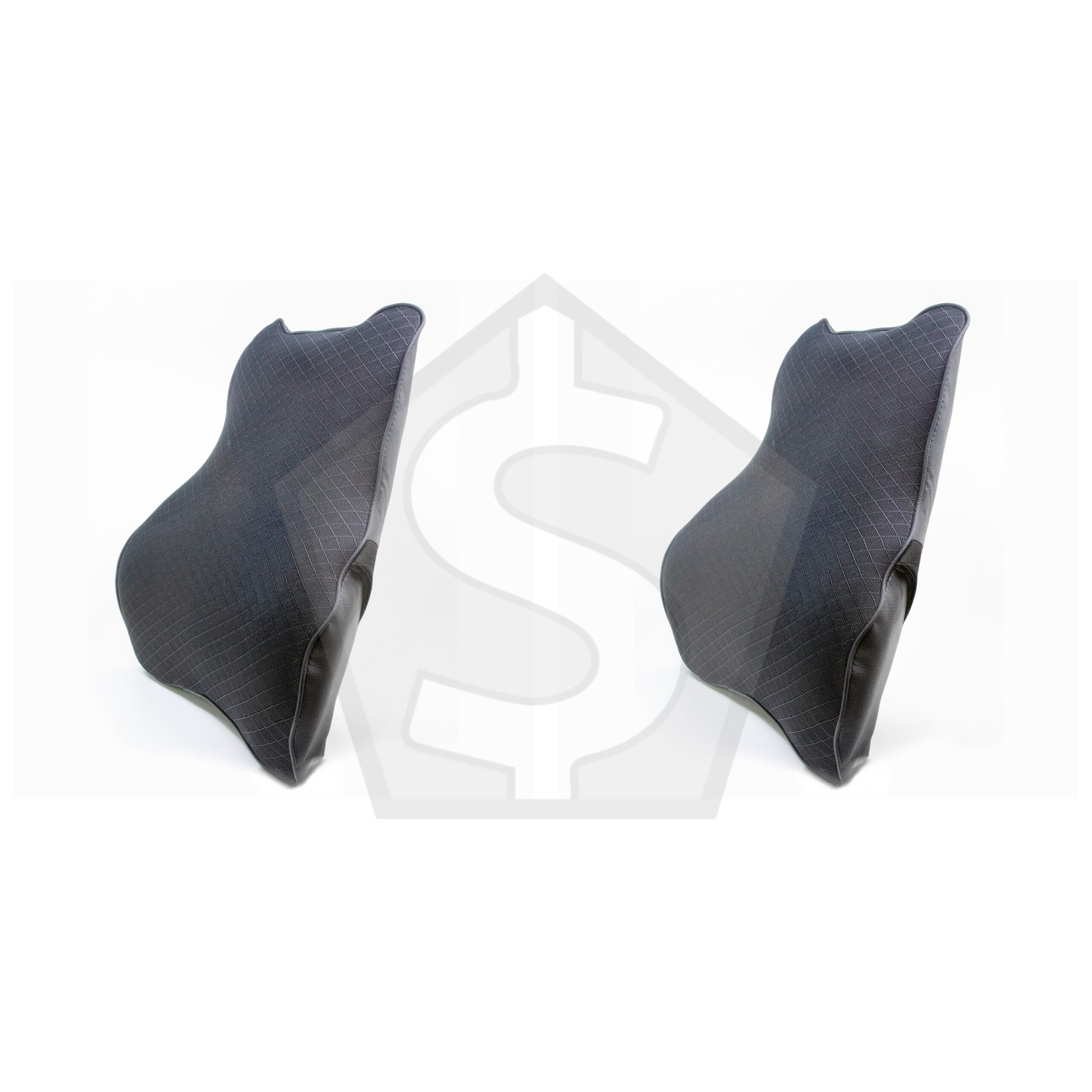 Bundle of 2 - Intervision Premium Memory Foam Back Support Cushion - Black