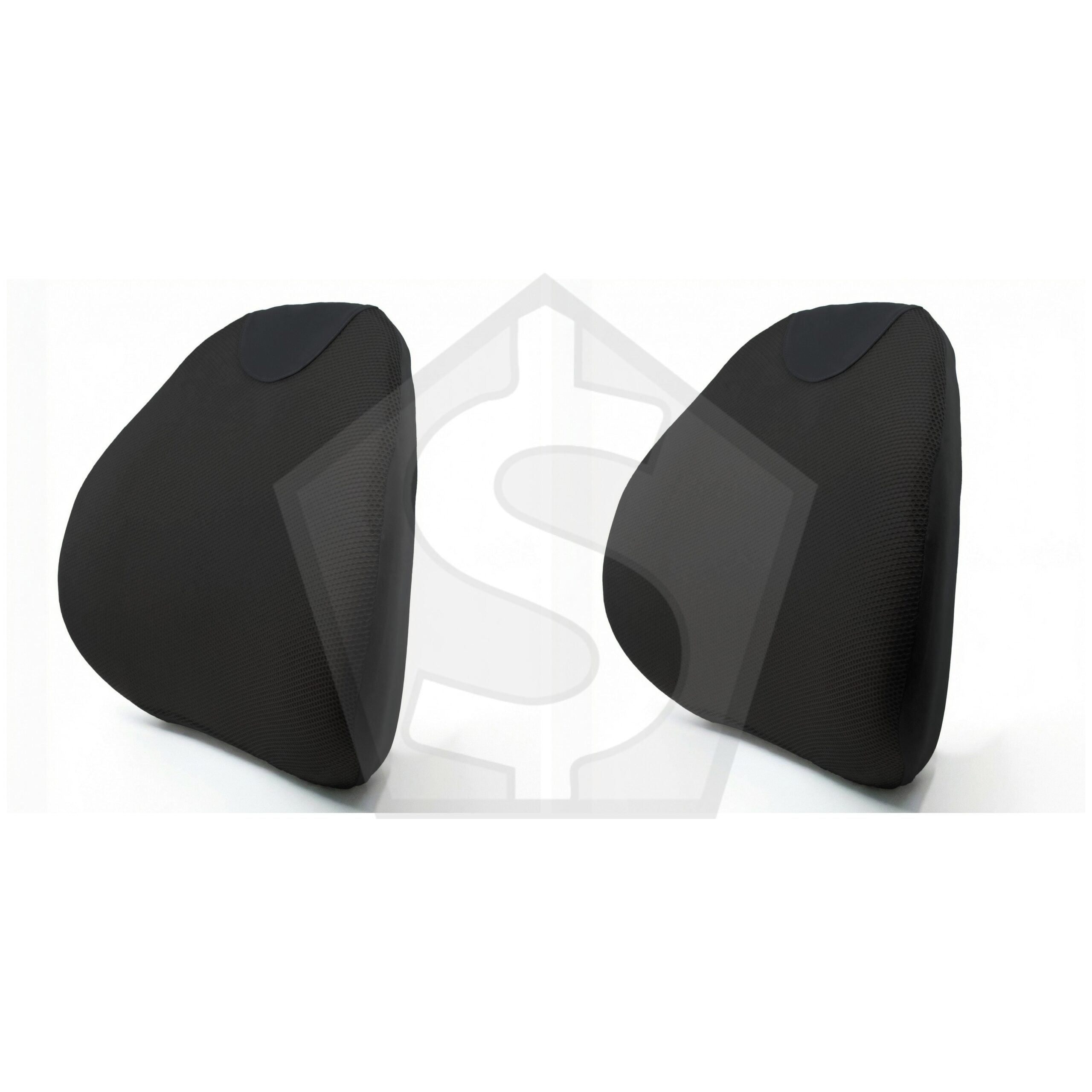 Bundle of 2 - Intervision Cool Mesh Memory Foam Back Support Cushion - Black