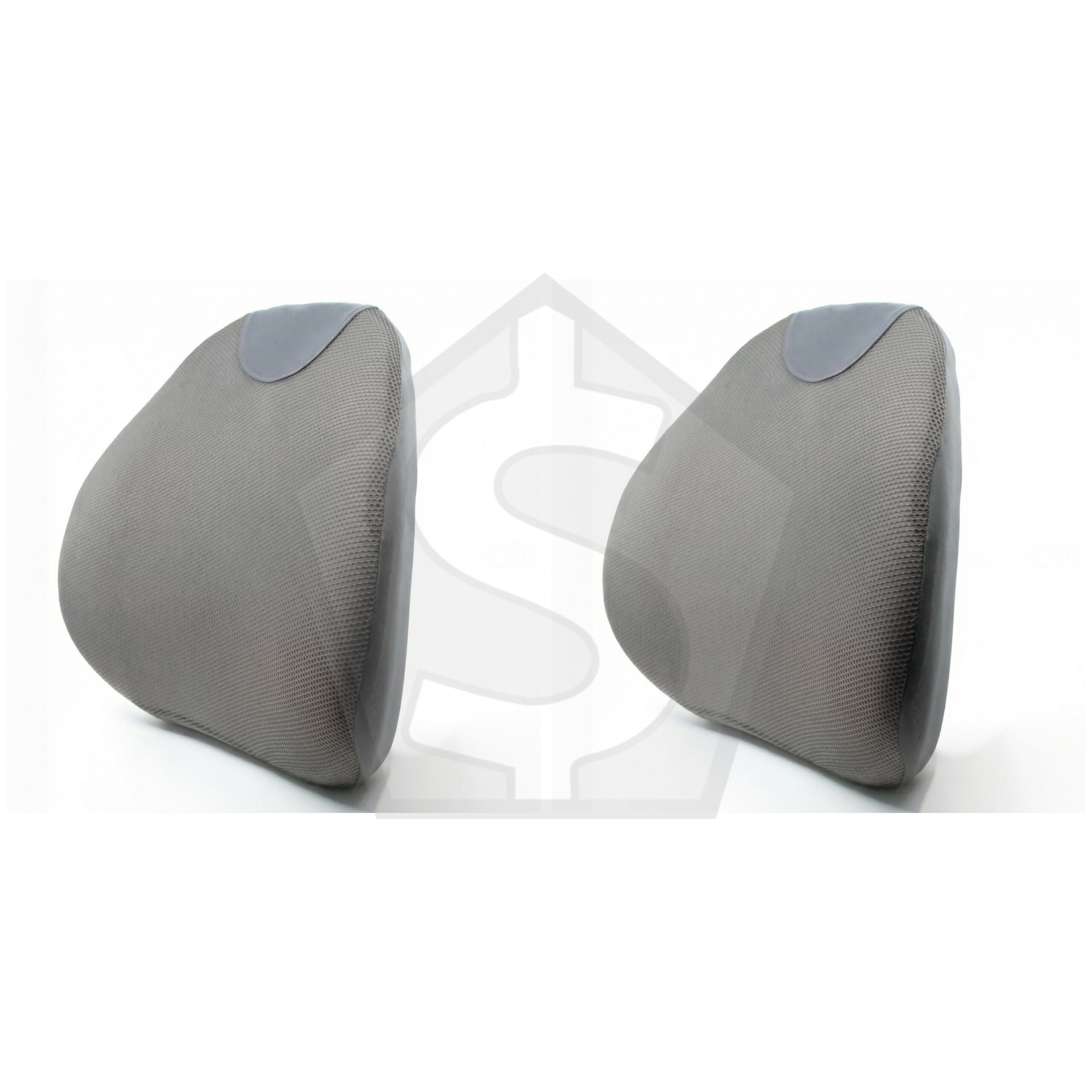 Bundle of 2 - Intervision Cool Mesh Memory Foam Back Support Cushion - Grey