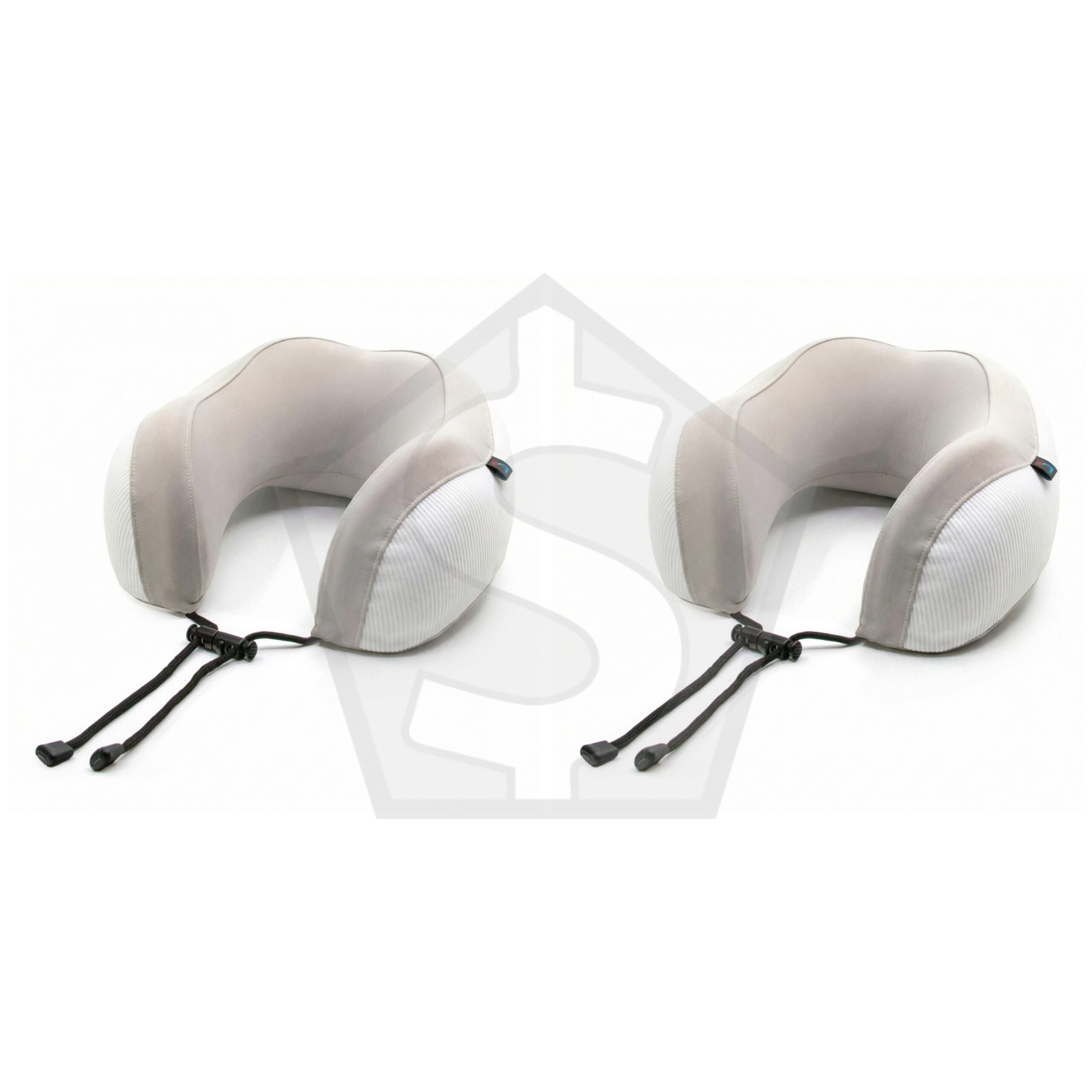 Intervision Premium Memory Foam Travel Pillow - Beige - Pack of 2