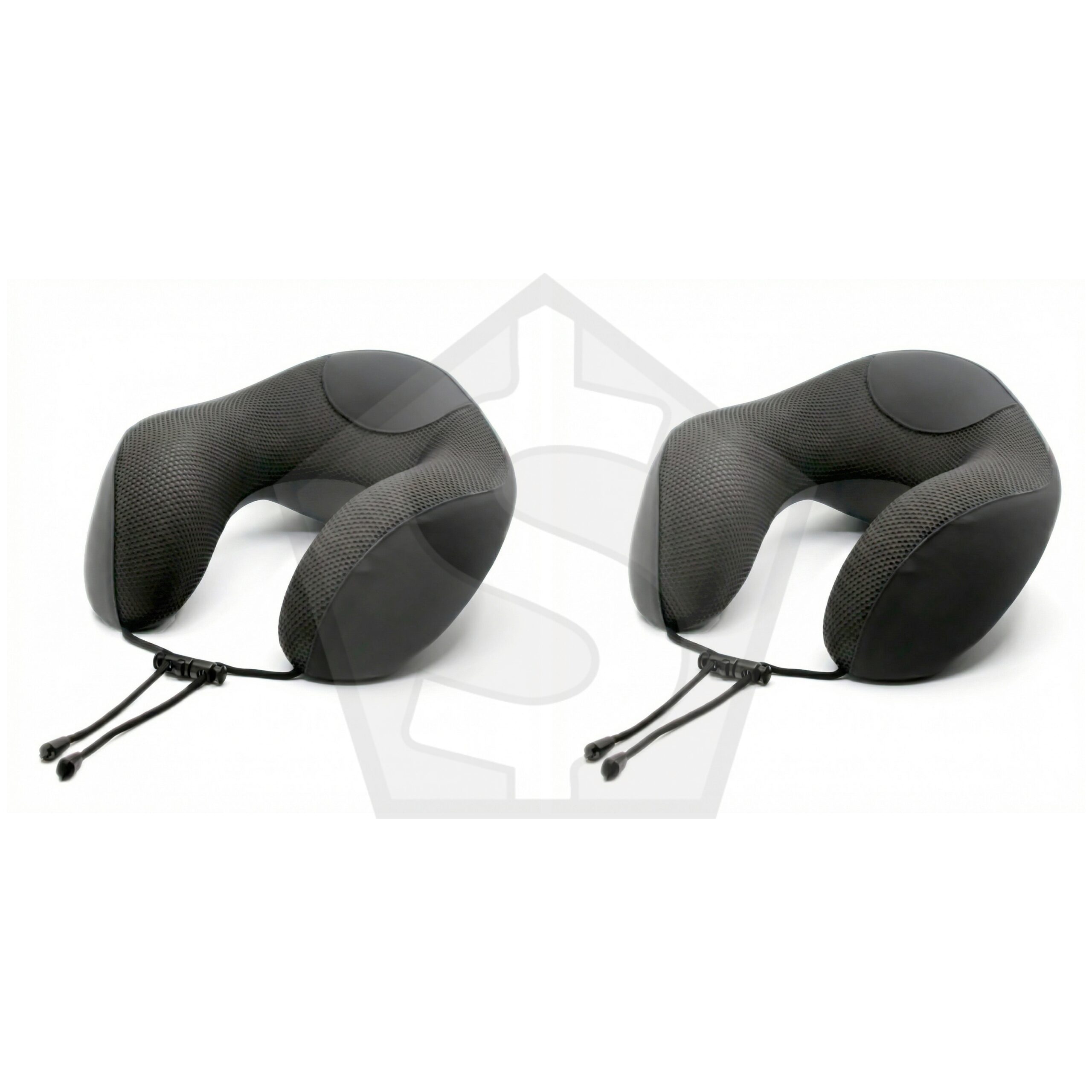 Intervision Cool Mesh Memory Foam Travel Pillow - Grey - Pack of 2