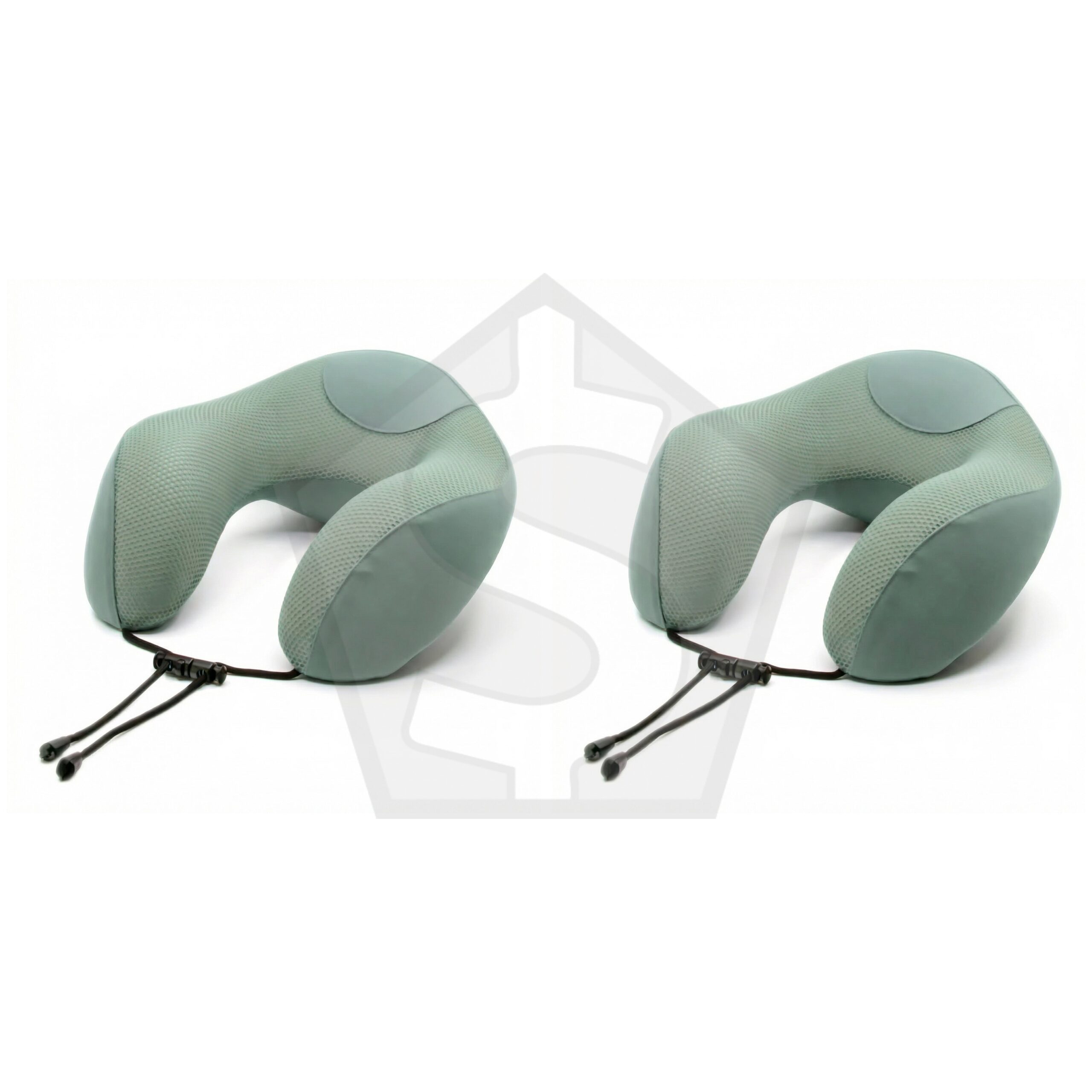 Intervision Cool Mesh Memory Foam Travel Pillow - Mint - Pack of 2