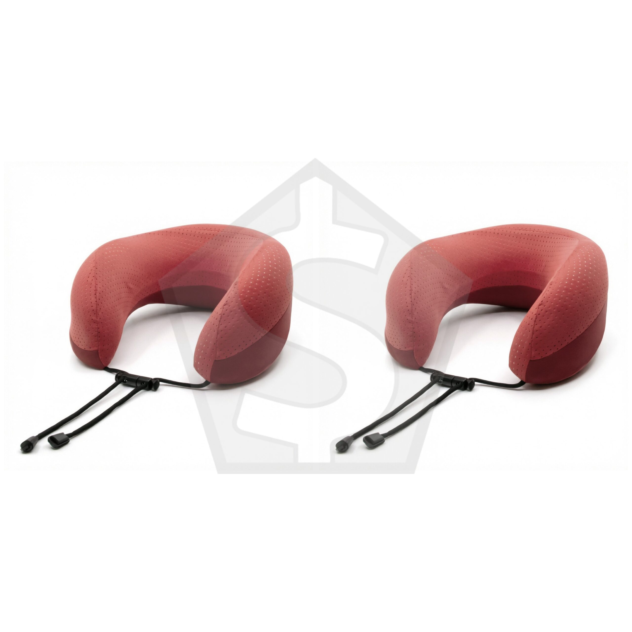 Intervision Mesh Memory Foam Travel Pillow - Red - Pack of 2