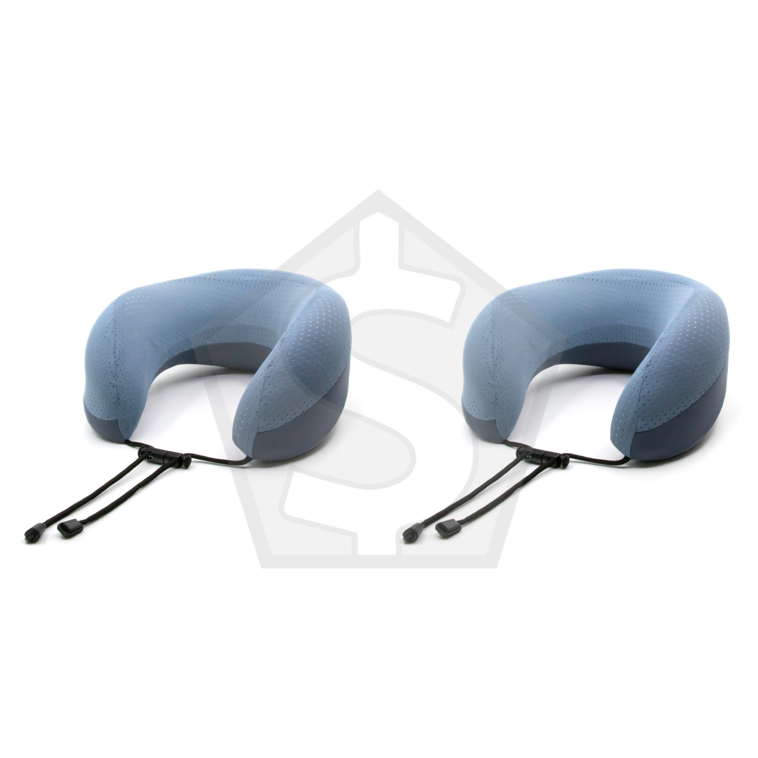 Bundle of 2 - Intervision Mesh Memory Foam Travel Pillow - Blue