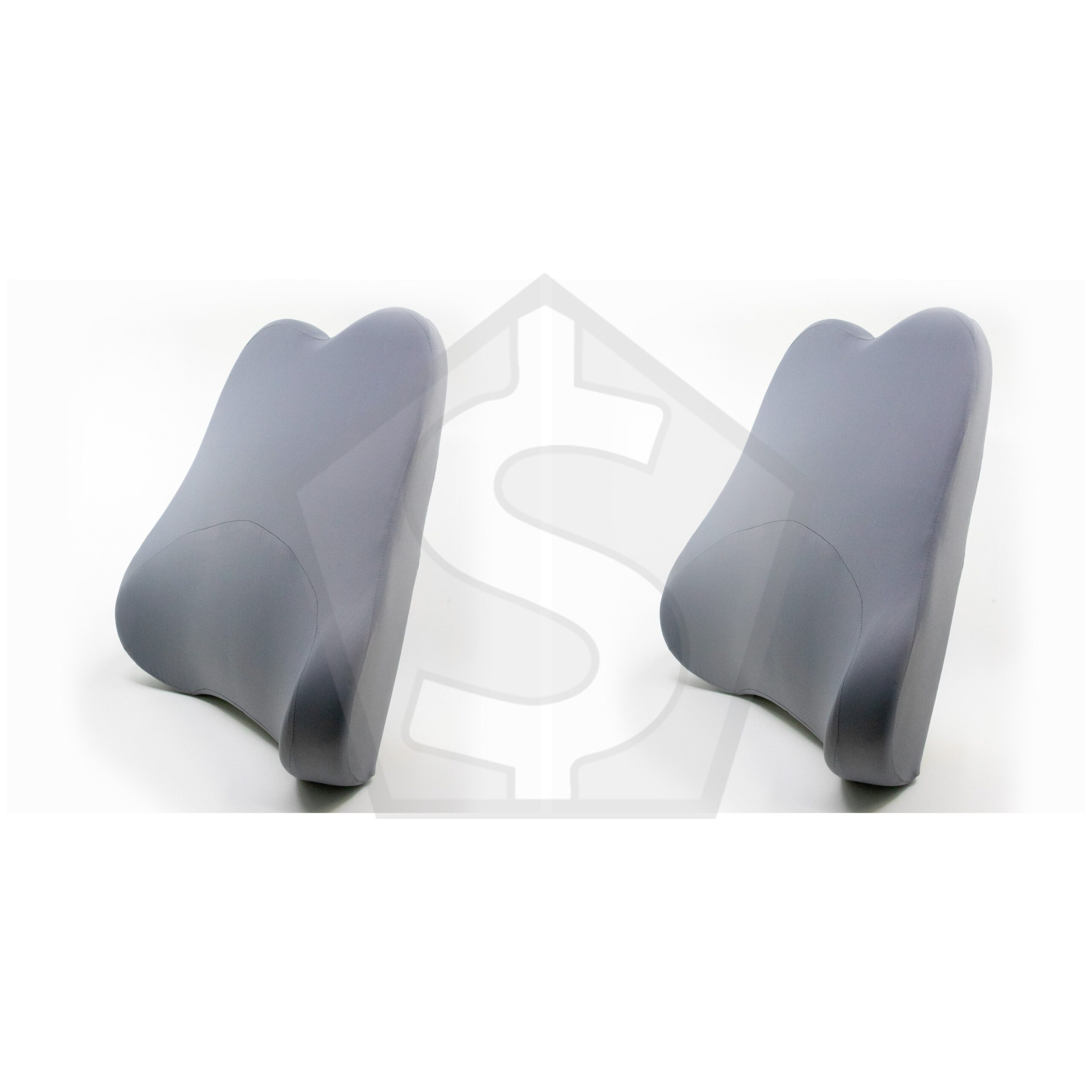 Intervision Bucket Memory Foam Back Support Cushion - Grey - Pack of 2