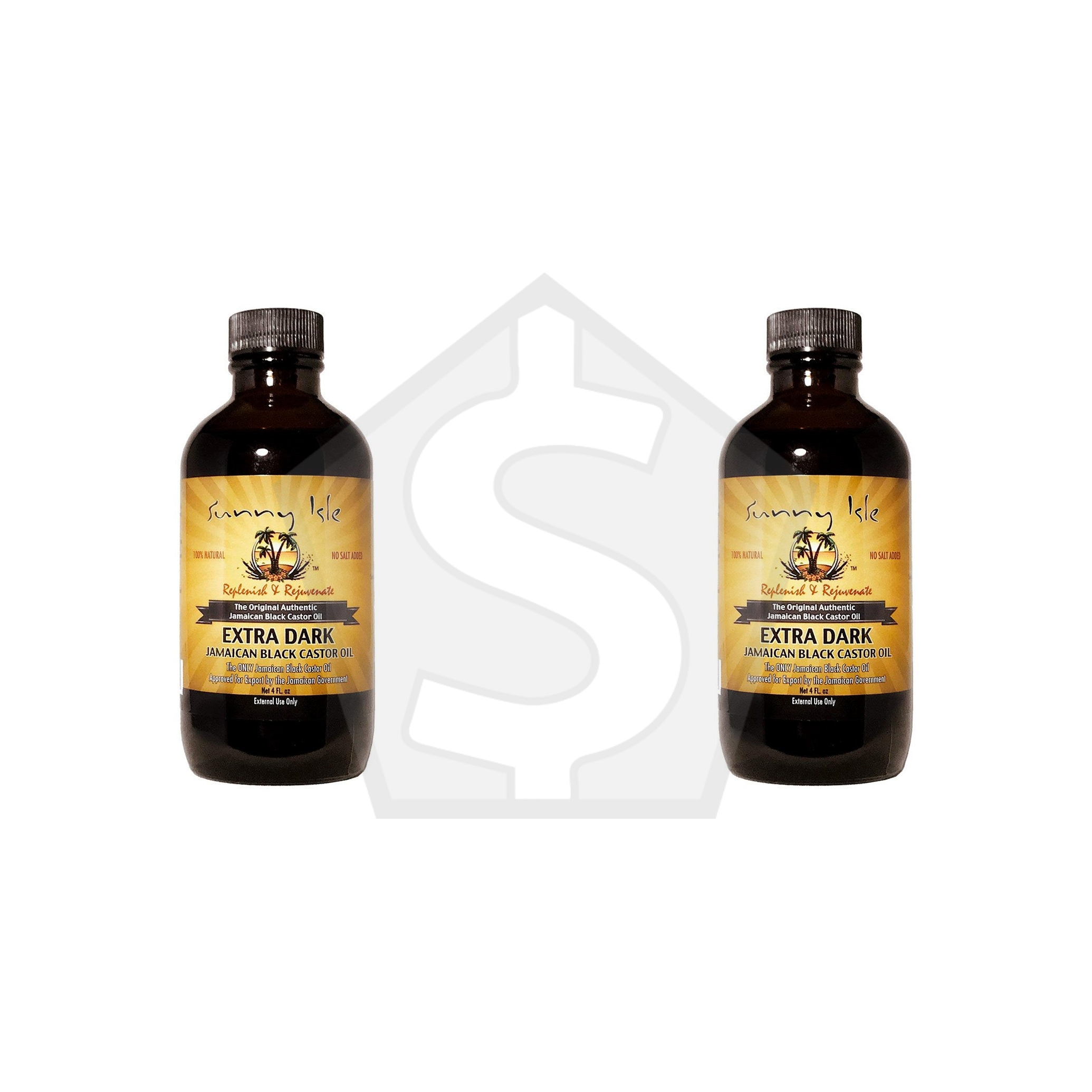 Bundle of 2 - SUNNY ISLE Jamaican Black Castor Oil - 4oz / Extra Dark