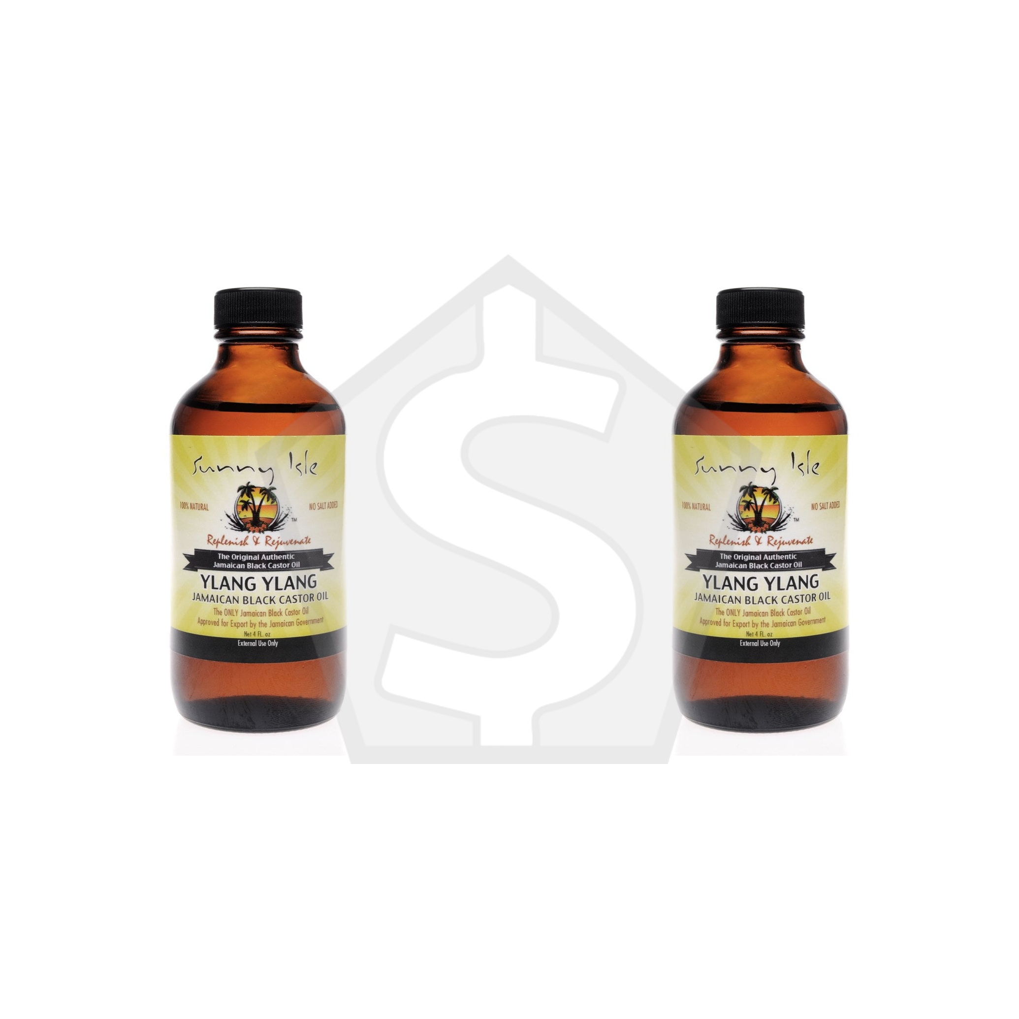 Bundle of 2 - SUNNY ISLE Jamaican Black Castor Oil - 4oz / Ylang Ylang