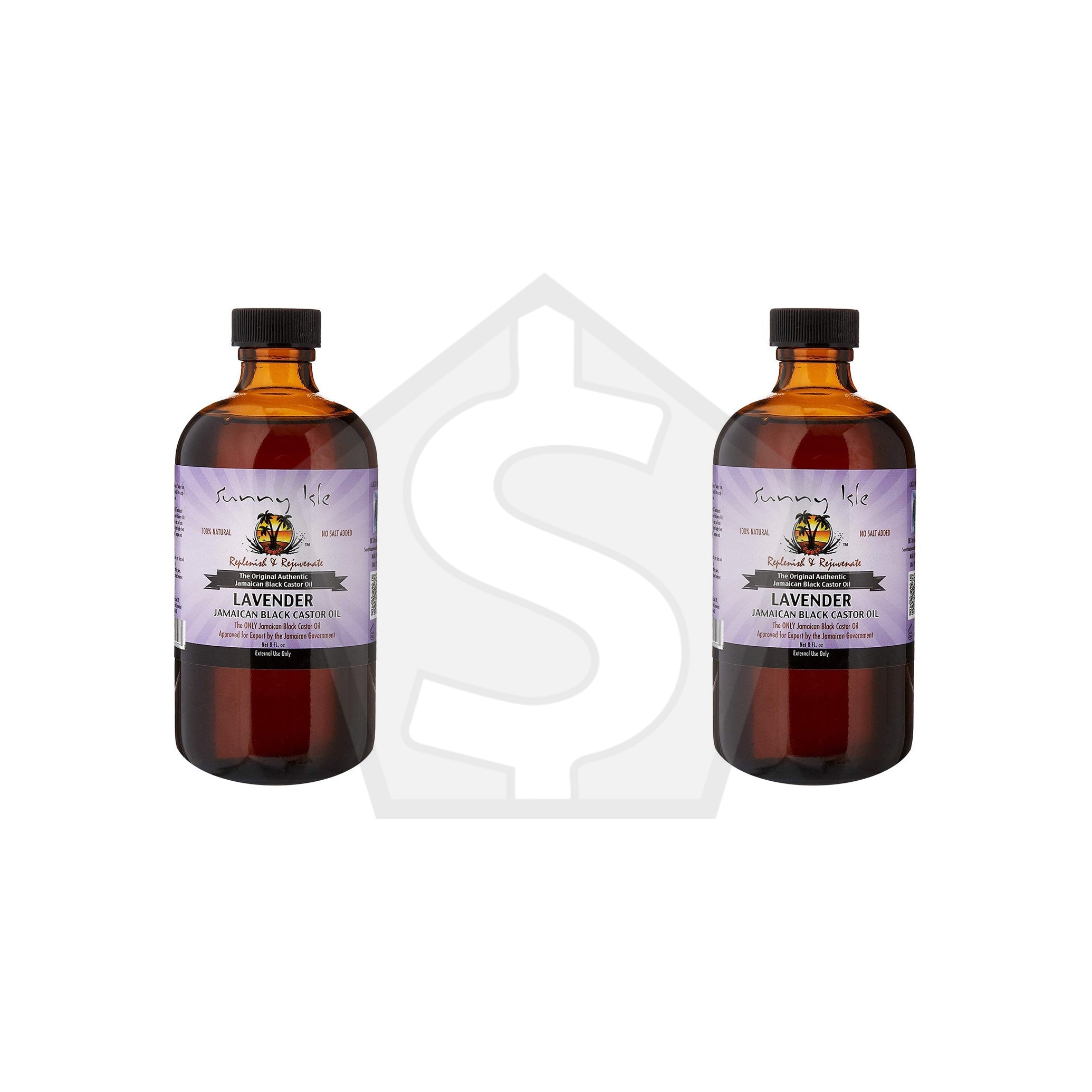 SUNNY ISLE Jamaican Black Castor Oil - 8oz / Lavender - Pack of 2