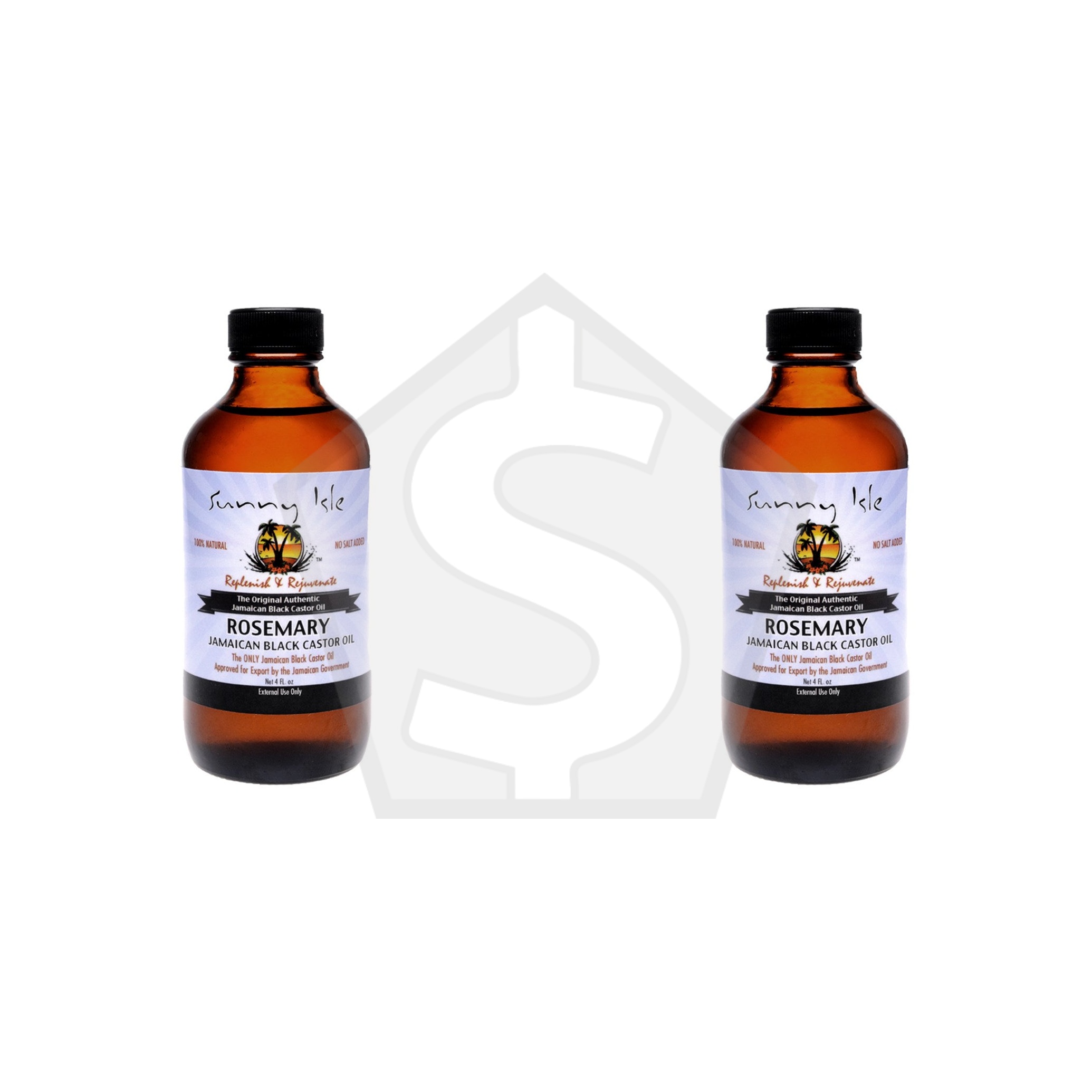 Bundle of 2 - SUNNY ISLE Jamaican Black Castor Oil - 4oz / Rosemary