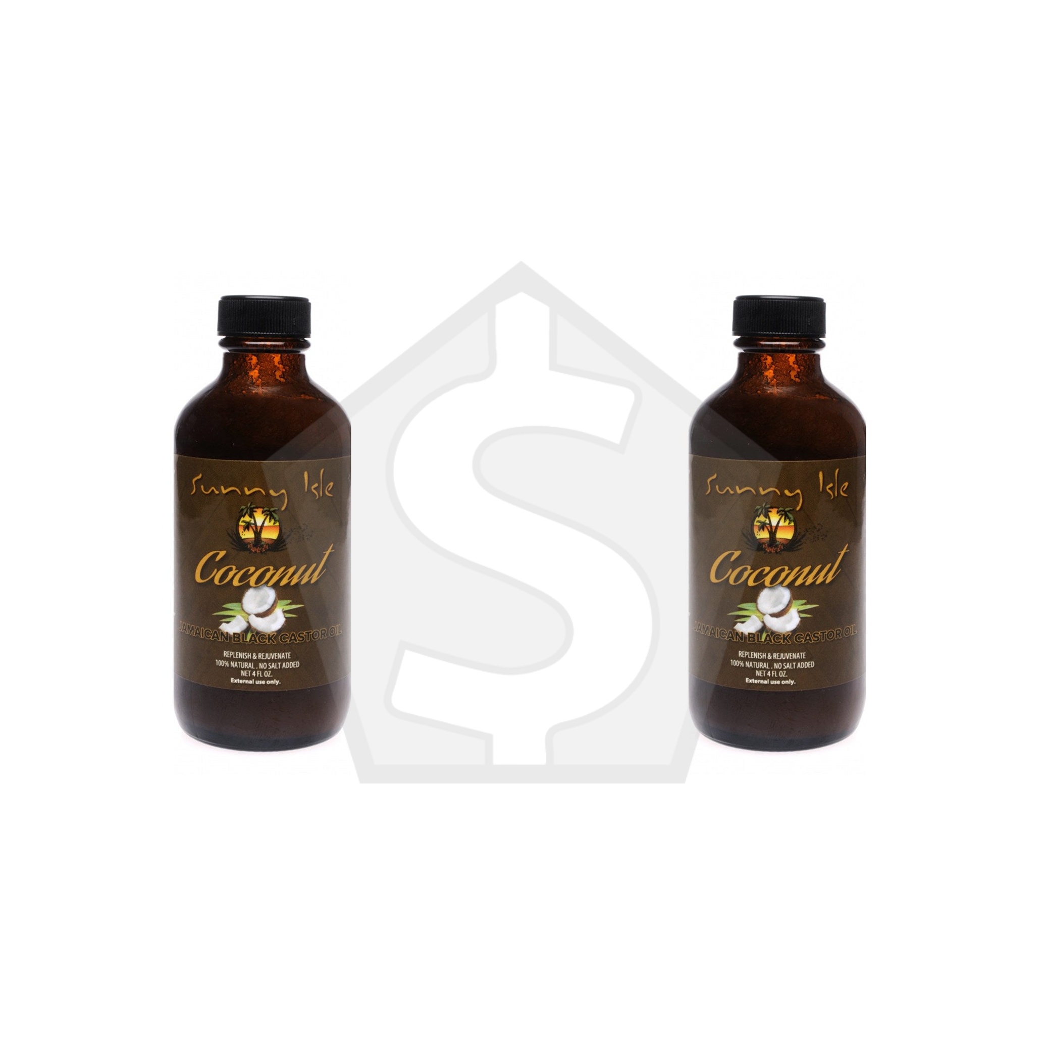 SUNNY ISLE Jamaican Black Castor Oil - 4oz / Coconut - Pack of 2