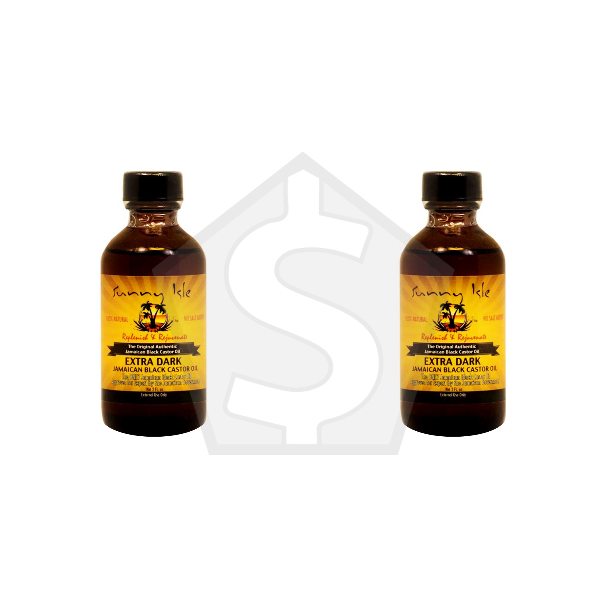 Bundle of 2 - SUNNY ISLE Jamaican Black Castor Oil - 2oz / Extra Dark
